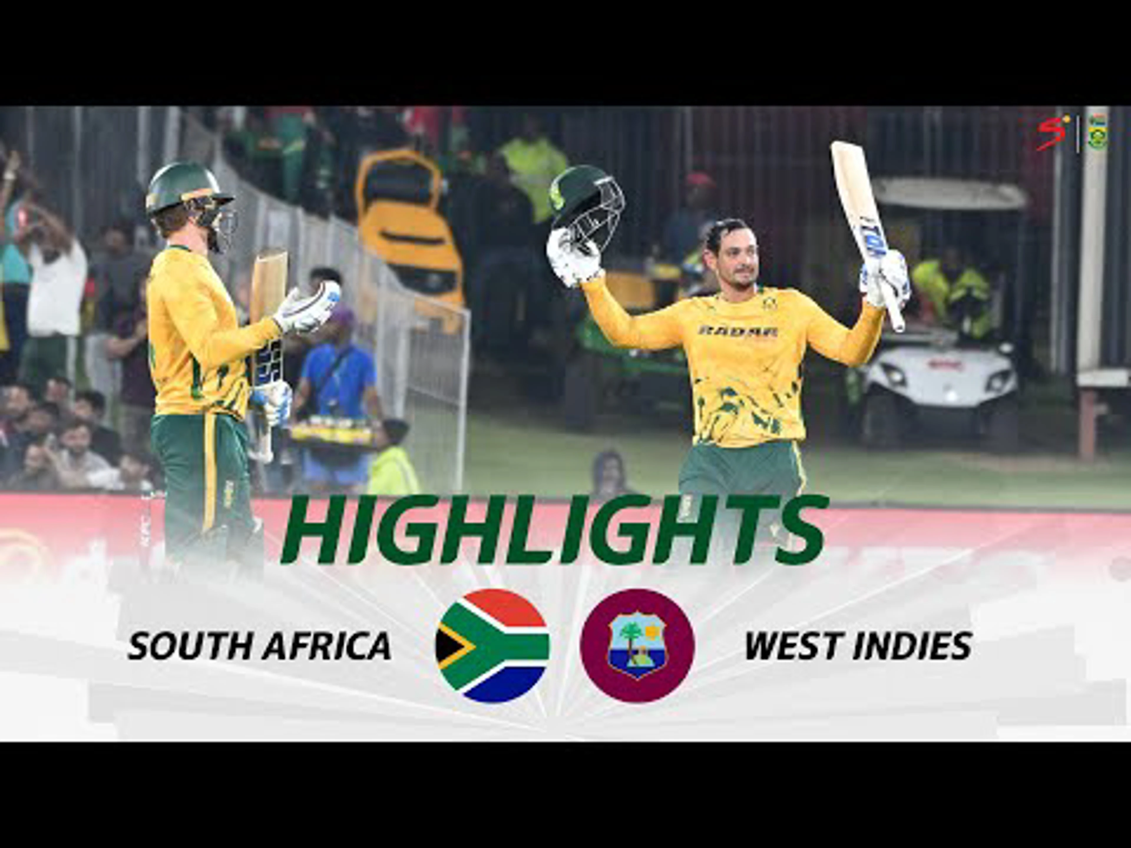 South Africa v West Indies | Short Highlights | 2nd T20