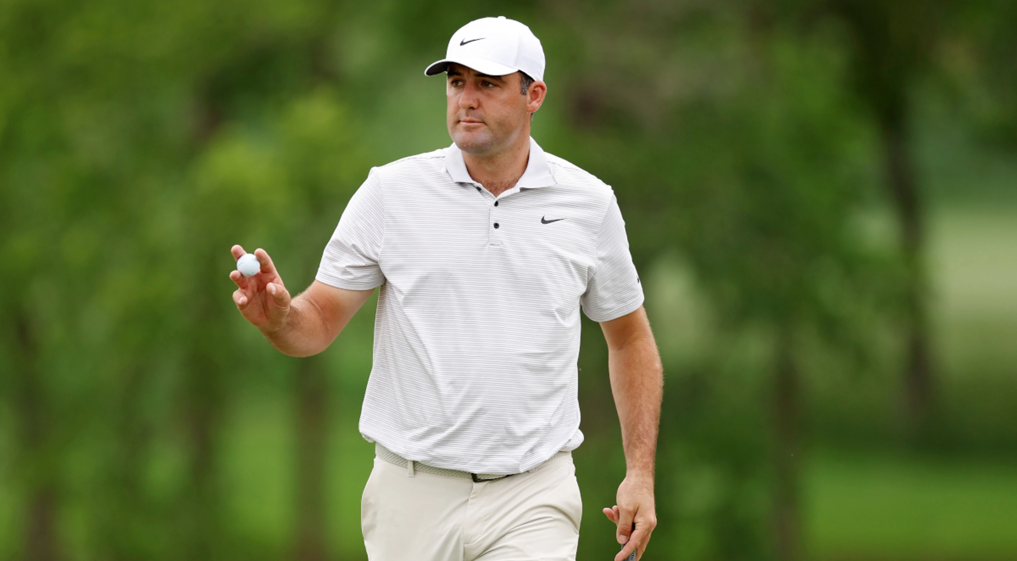 Scheffler fires 63 despite long delay to lead CJ Cup Byron Nelson