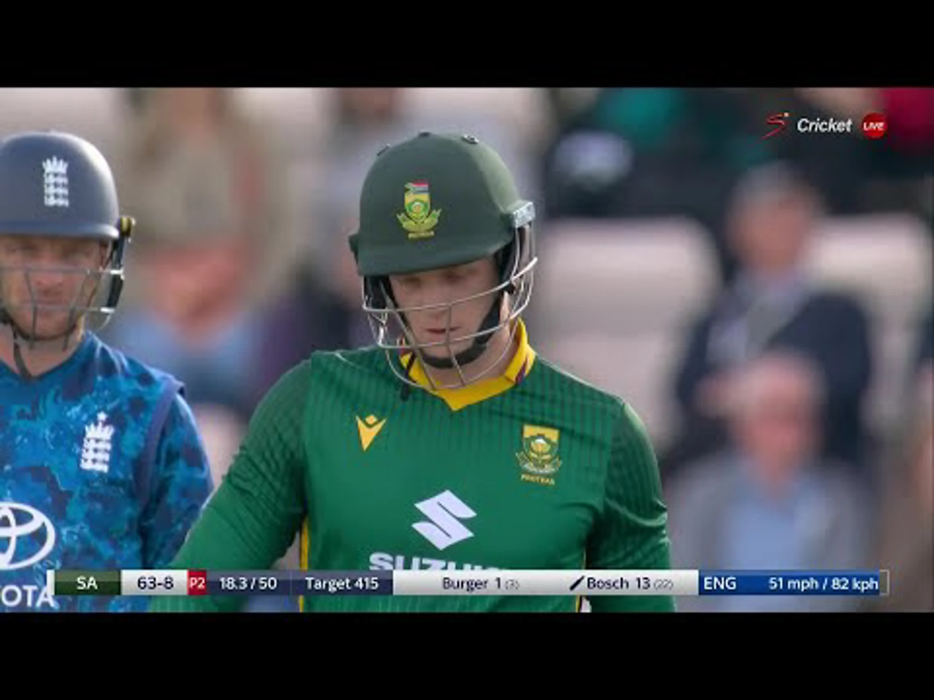 Keshav Maharaj, Corbin Bosch Runs Leaders for South Africa vs. England - Top Fours, Sixes