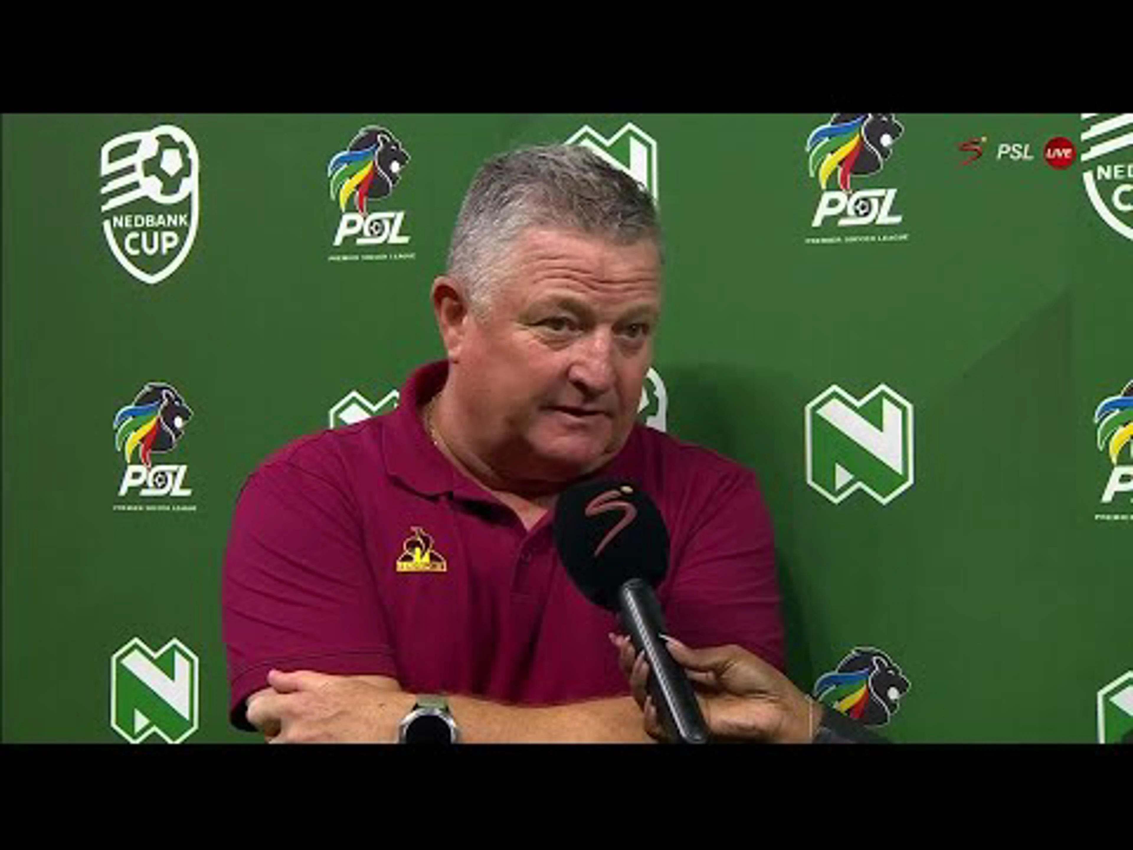 Gavin Hunt Frustrated Over Missed 3rd Goal, Praises new ‘Real 9’ | Nedbank Cup