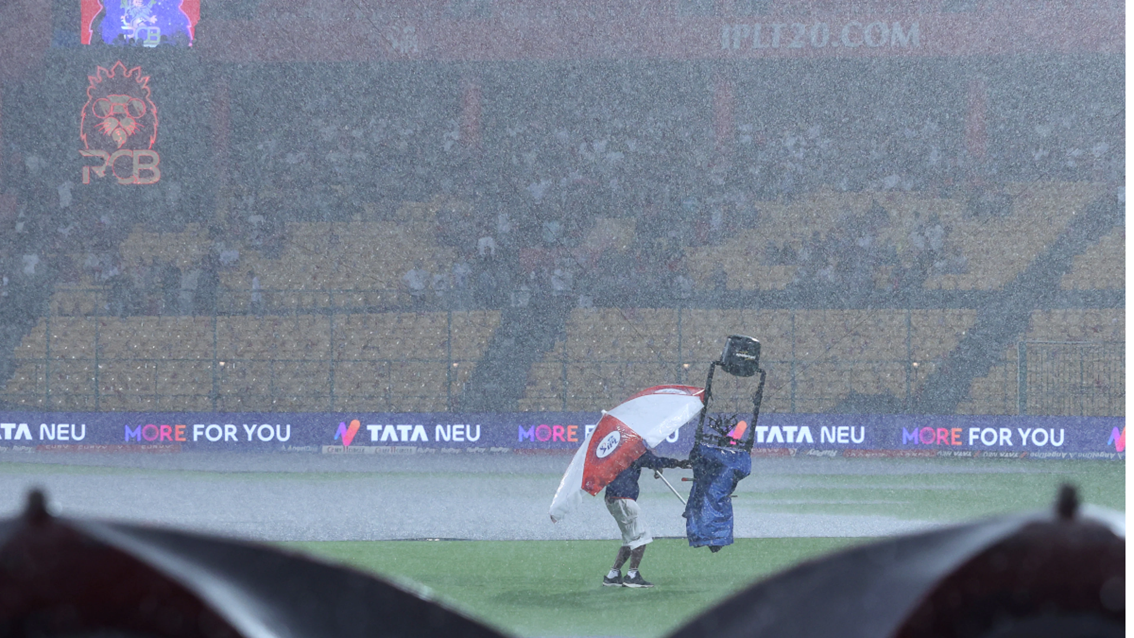 RCB v KKR abandoned due to rain