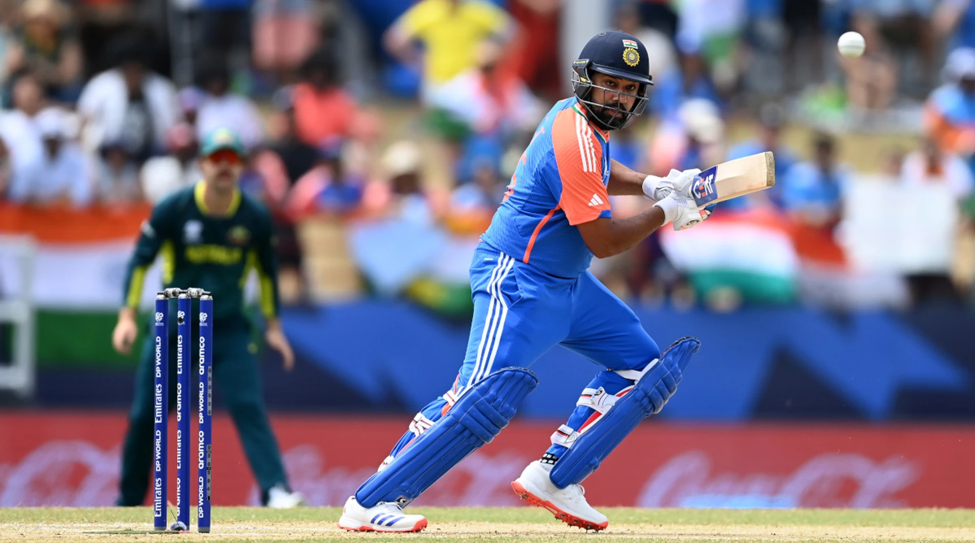 Rohit powers India to 205-5 against Australia in T20 World Cup