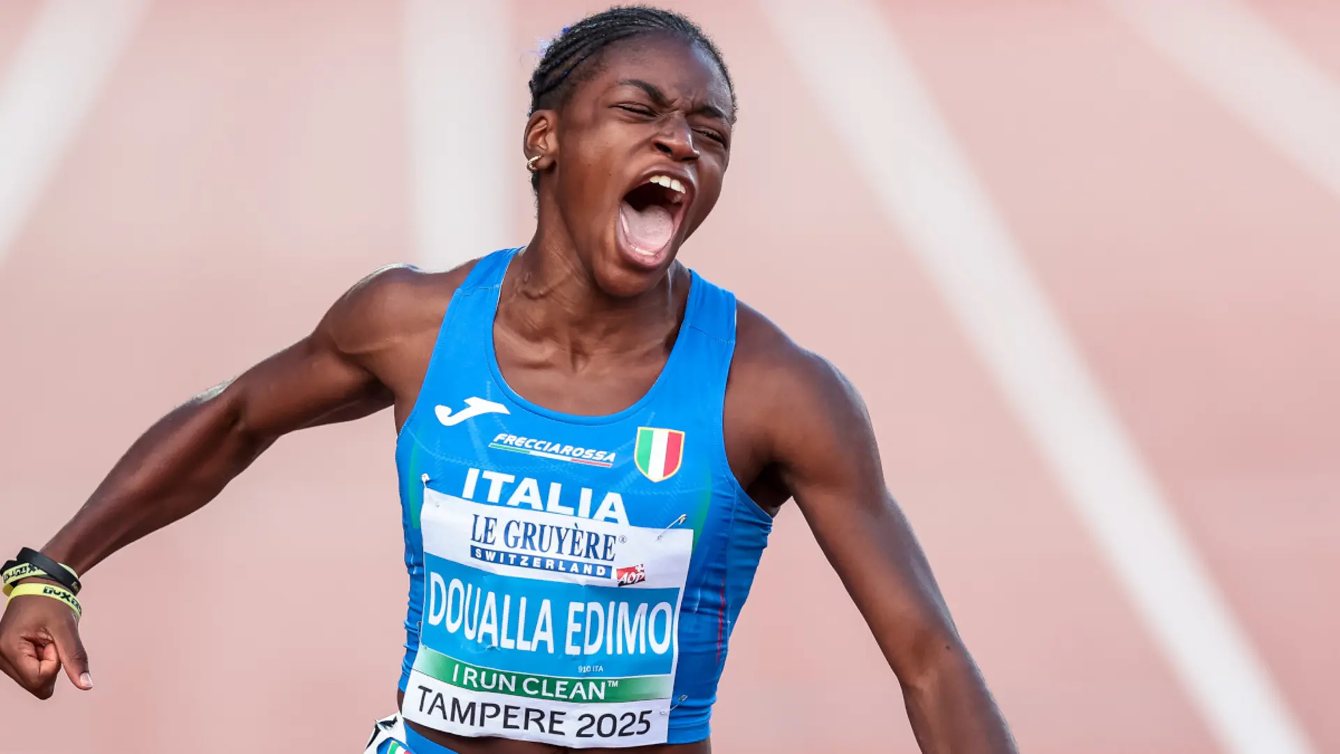 Italian Doualla, 15, wins European U-20 100m gold in 11.22 seconds