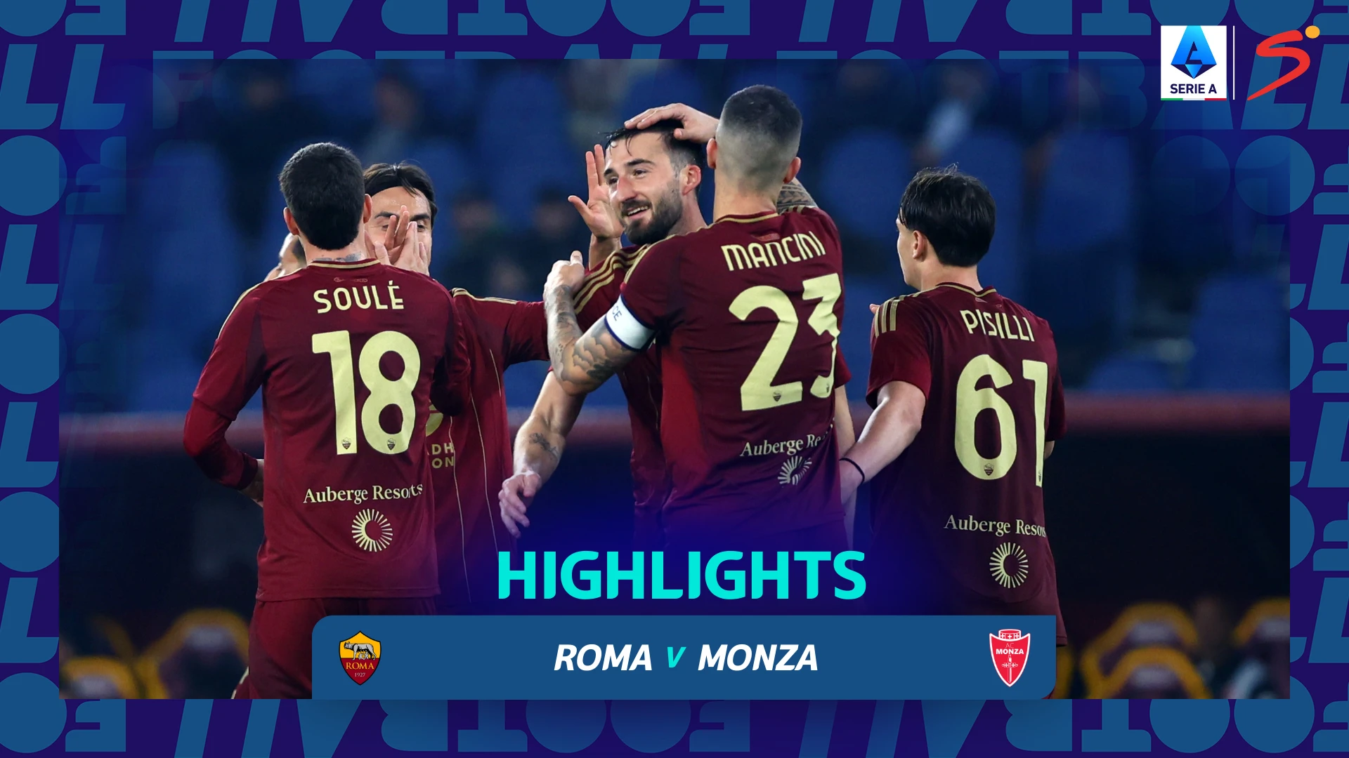 Roma v Monza | Match Highlights | Italian Serie A Matchday 26