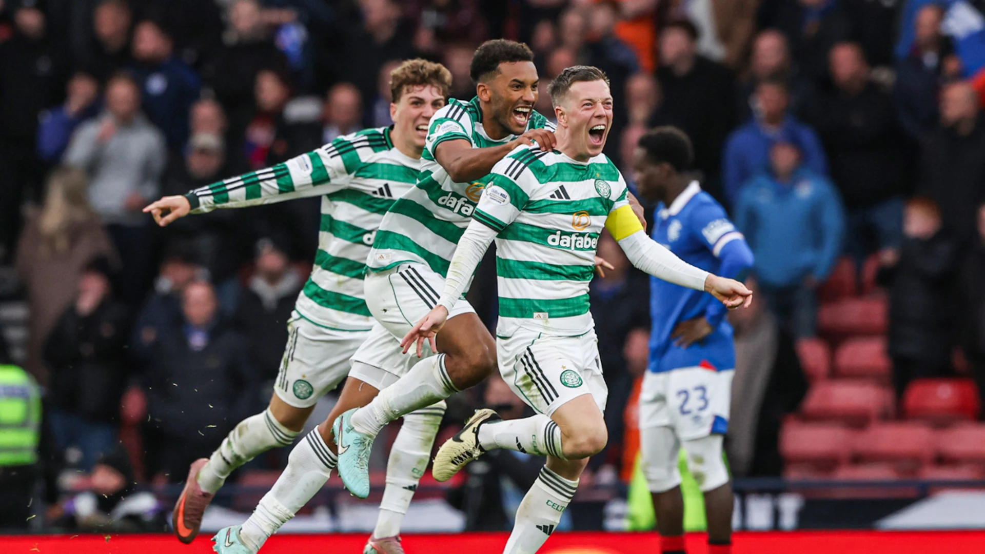 Celtic beat 10-man Rangers to reach Scottish League Cup final