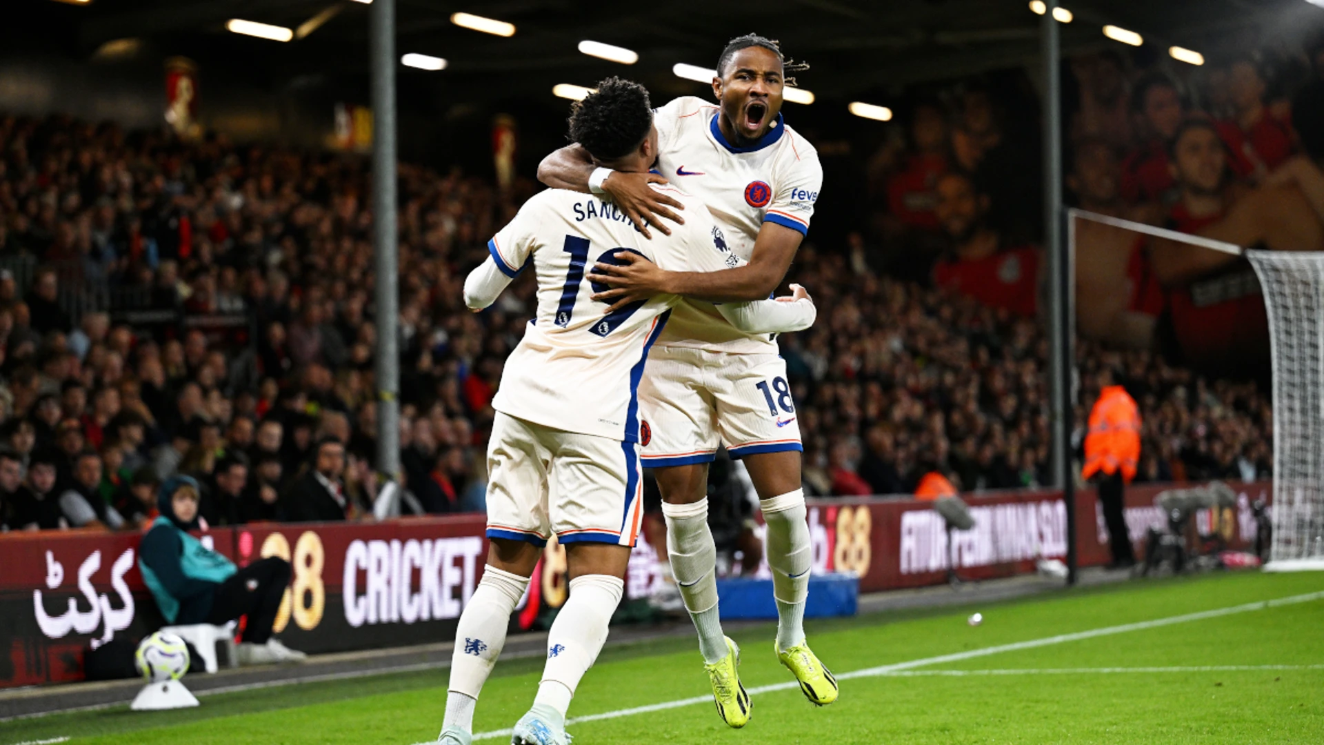 Late Nkunku strike hands Chelsea win at Bournemouth in feisty clash