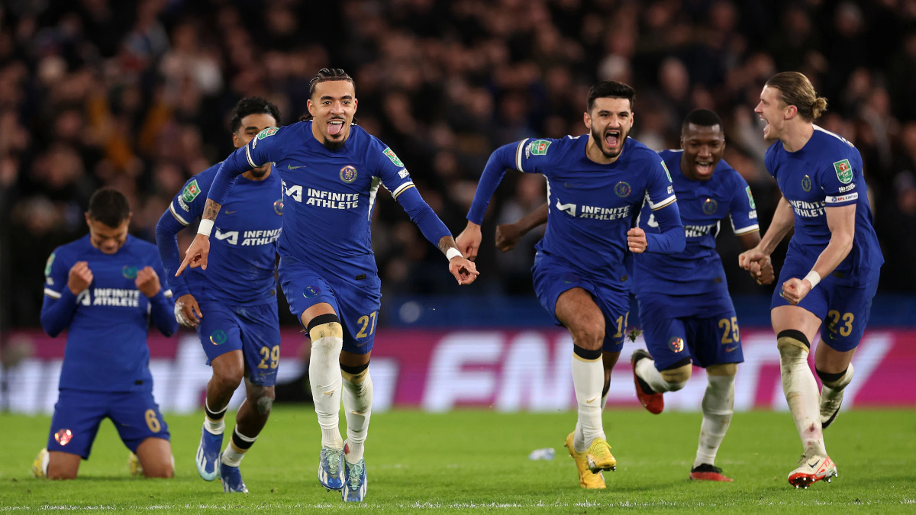 Chelsea back from brink to reach League Cup semis