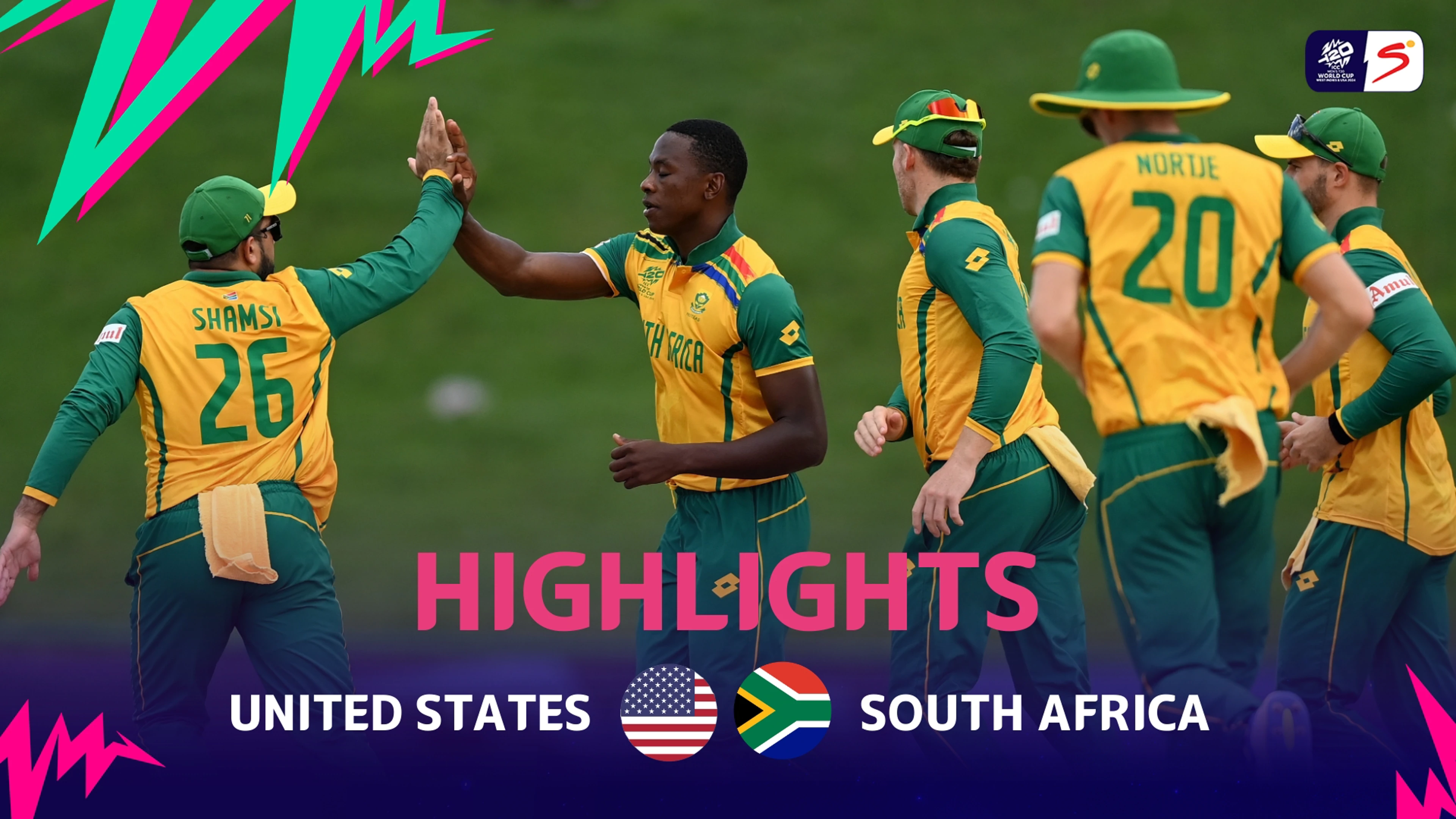 USA v South Africa | Match Highlights |  ICC T20 World Cup Group B