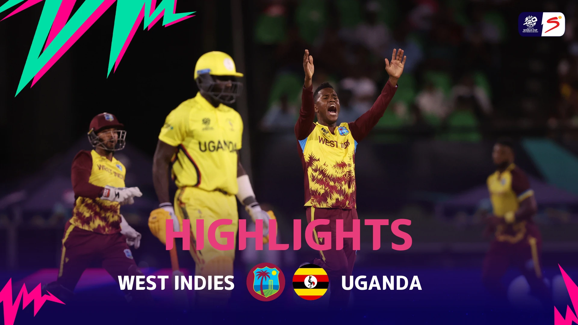 West Indies v Uganda | Match Highlights | Group C | ICC T20 World Cup