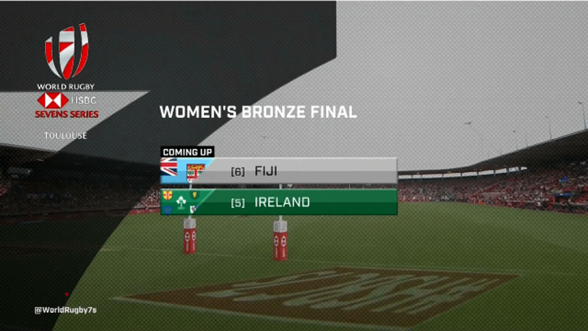World Rugby HSBC Women's Sevens Series Toulouse | Fiji v Ireland | 3rd P/O | Highlights