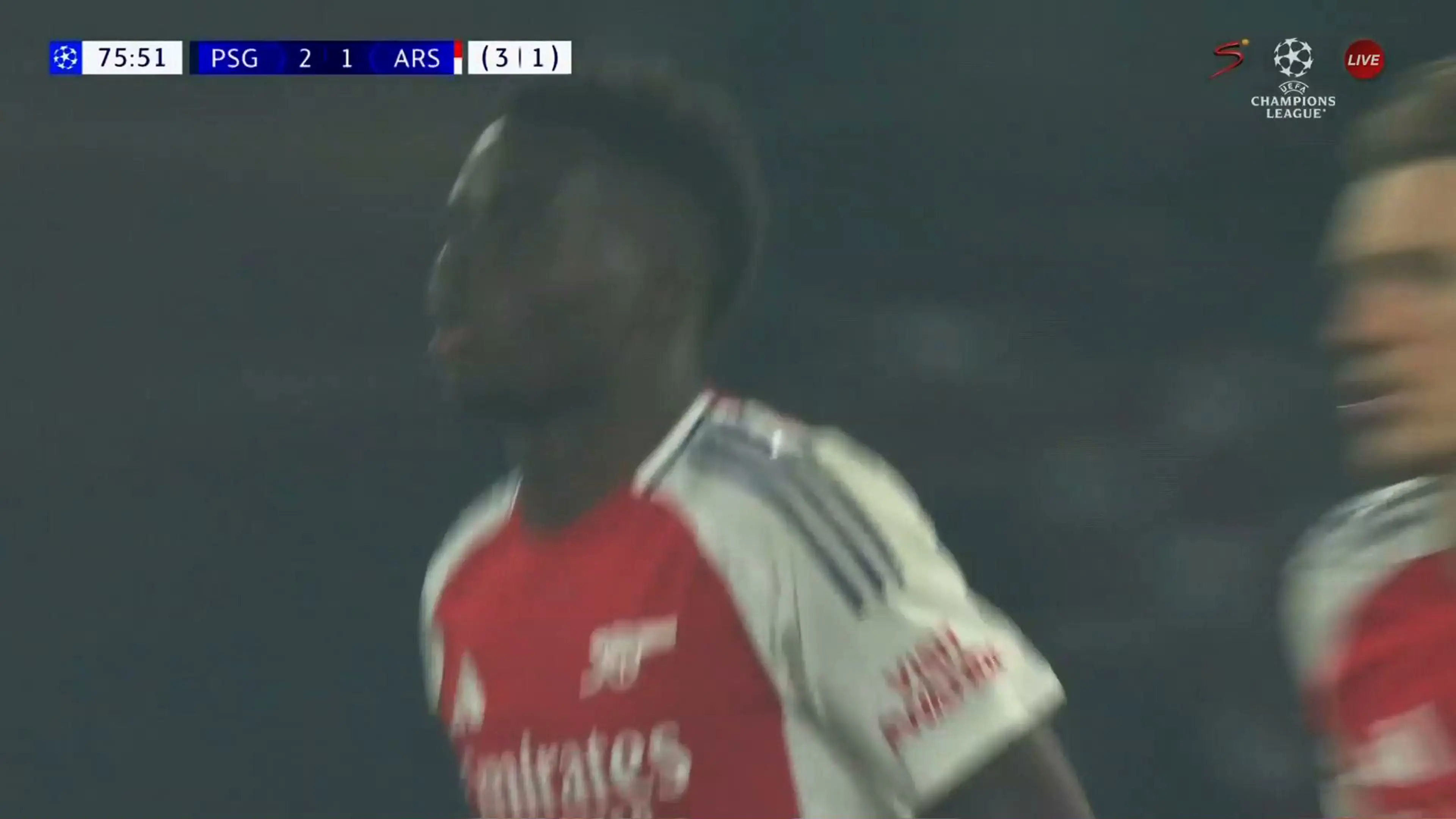 Bukayo Saka Goal | PSG v Arsenal | UEFA Champions League Semi Finals