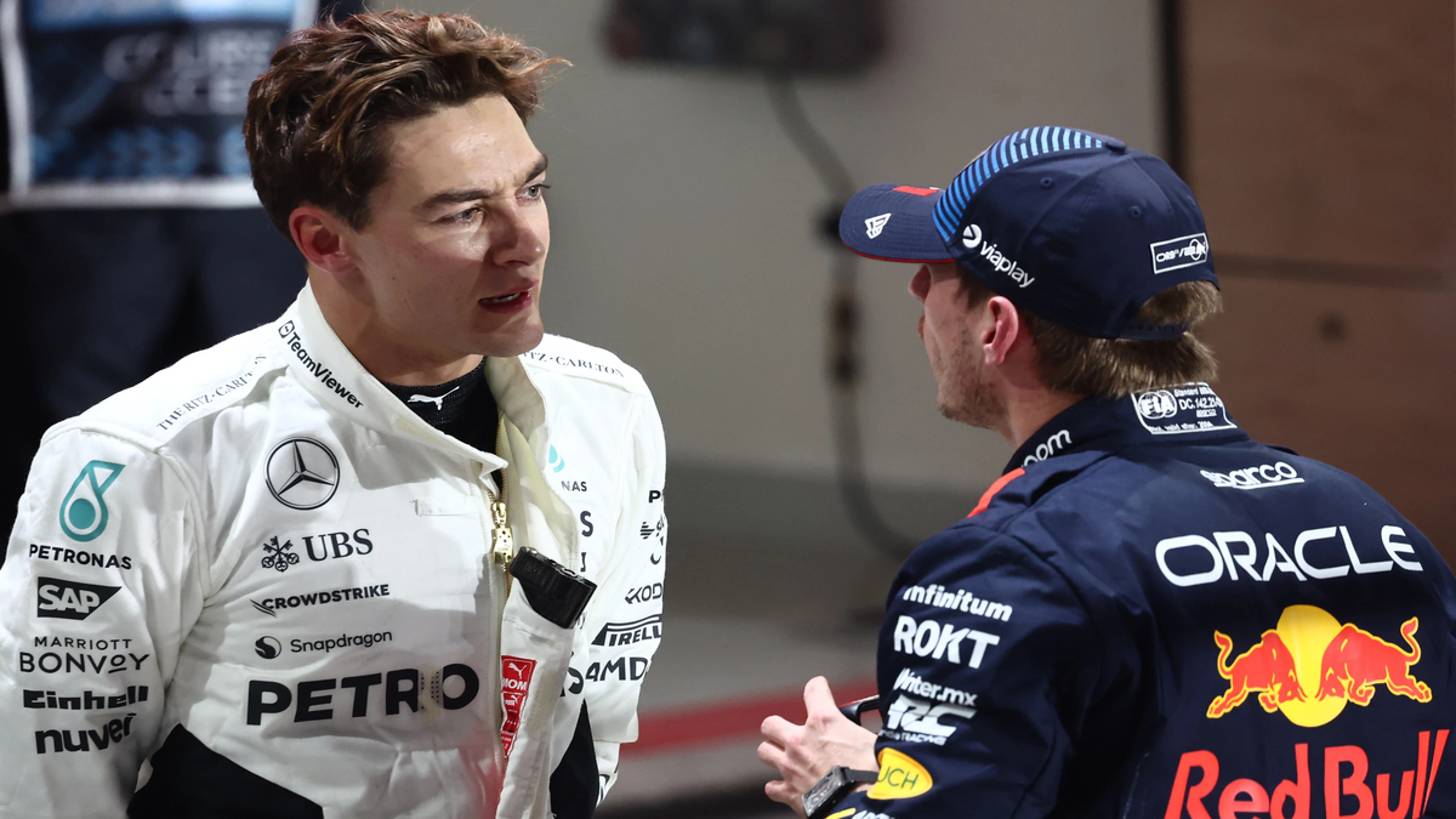 Russell says Verstappen threatened to 'put me on my head in the wall'