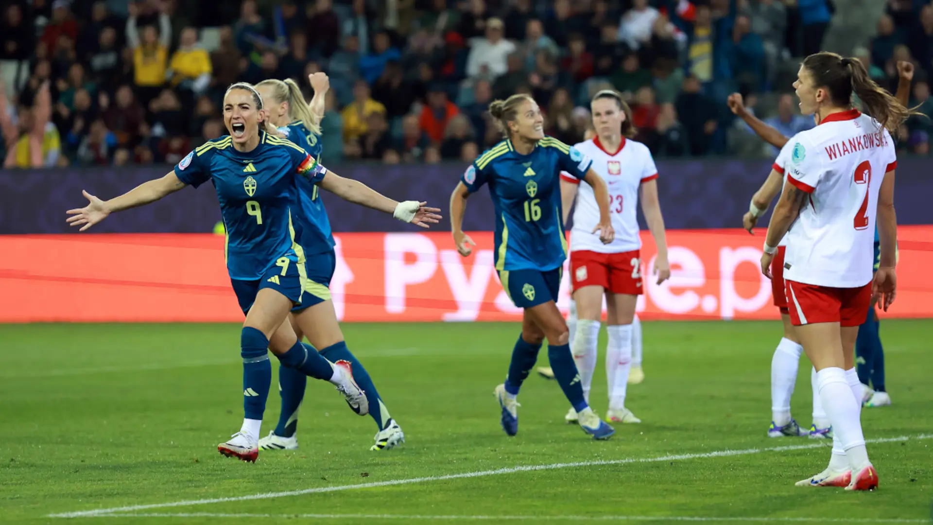 Sweden reach Euro 2025 knockouts with 3-0 win over Poland