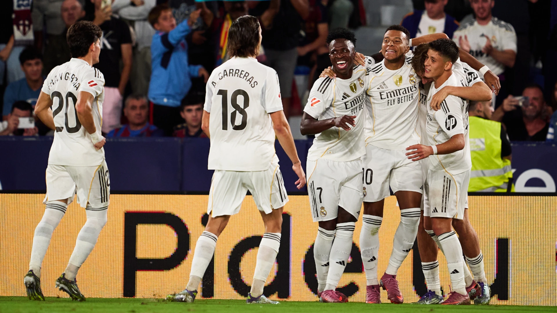 Real Madrid thrash Levante as Mbappe hits brace