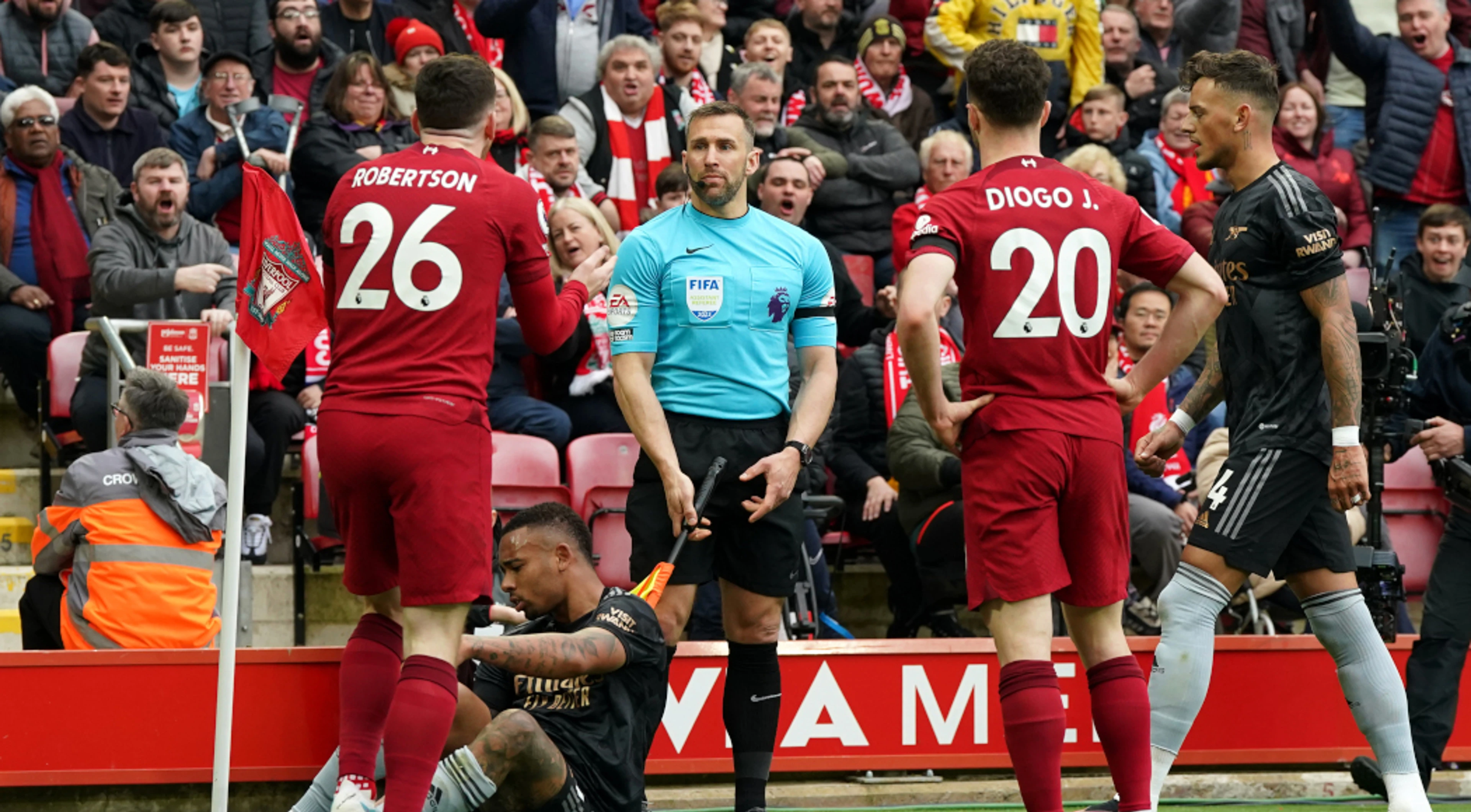 Assistant referee to face no further action for Robertson elbow