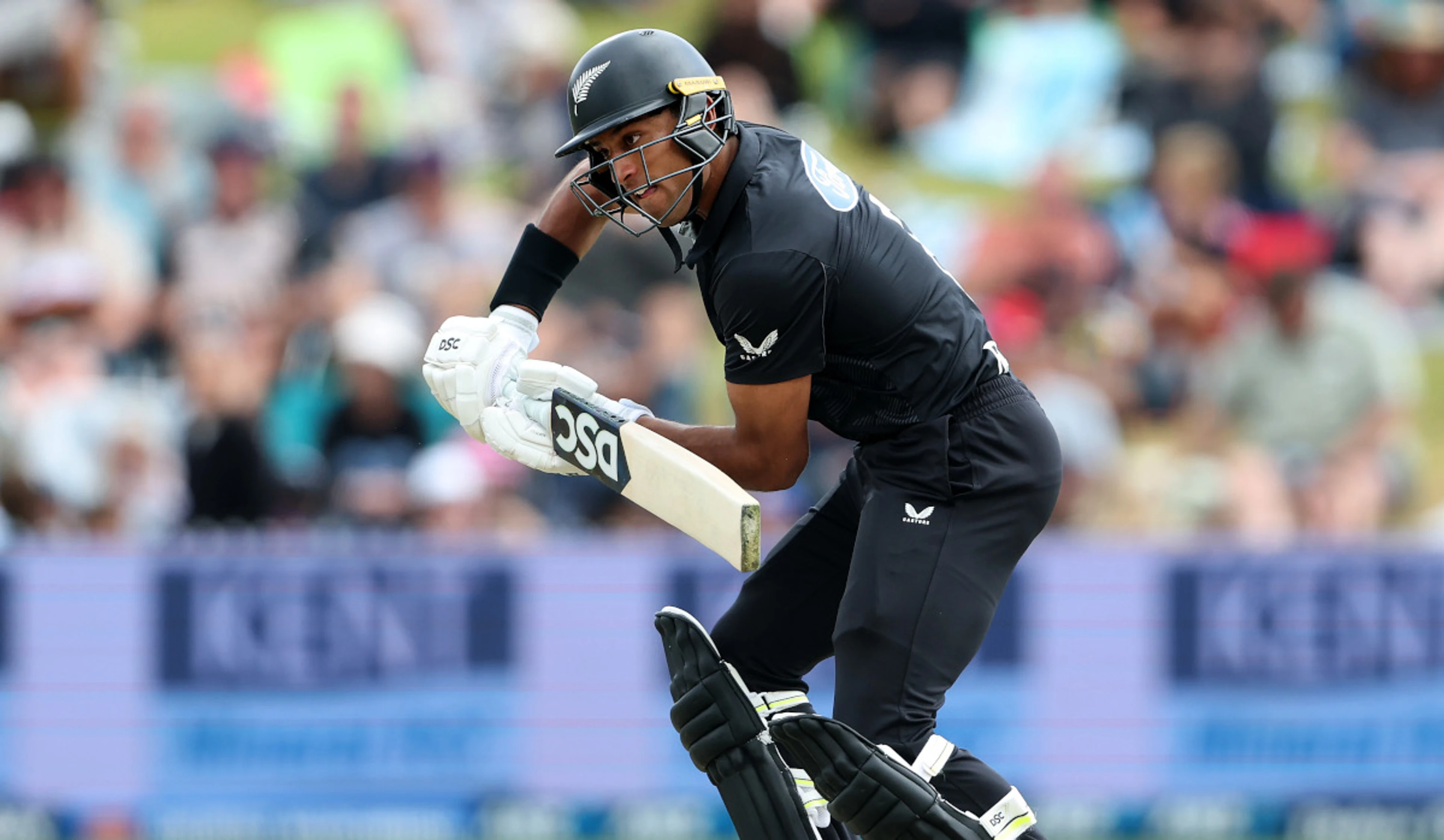 New Zealand's Ravindra back at training after hit in face by ball