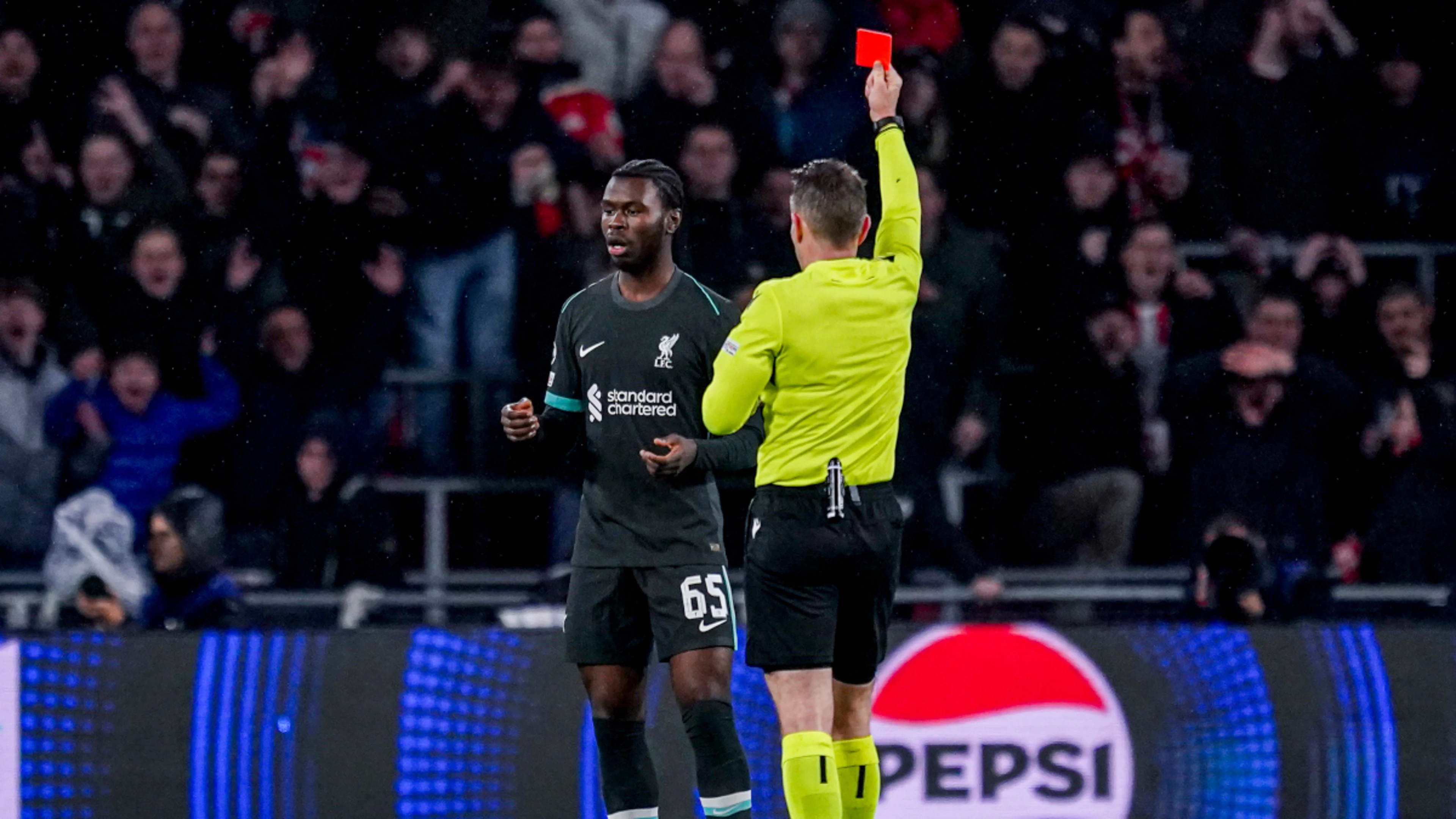 Red card for Nallo was cruel, says Liverpool's Slot