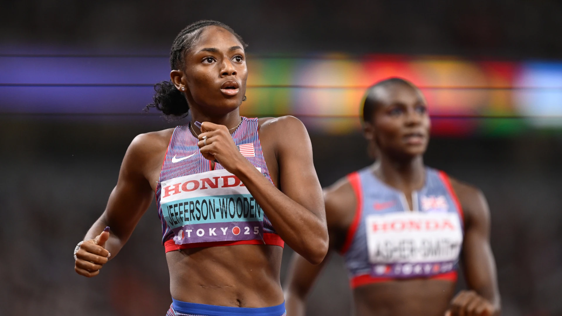 Jefferson-Wooden, Jackson on song in women's 200 semis
