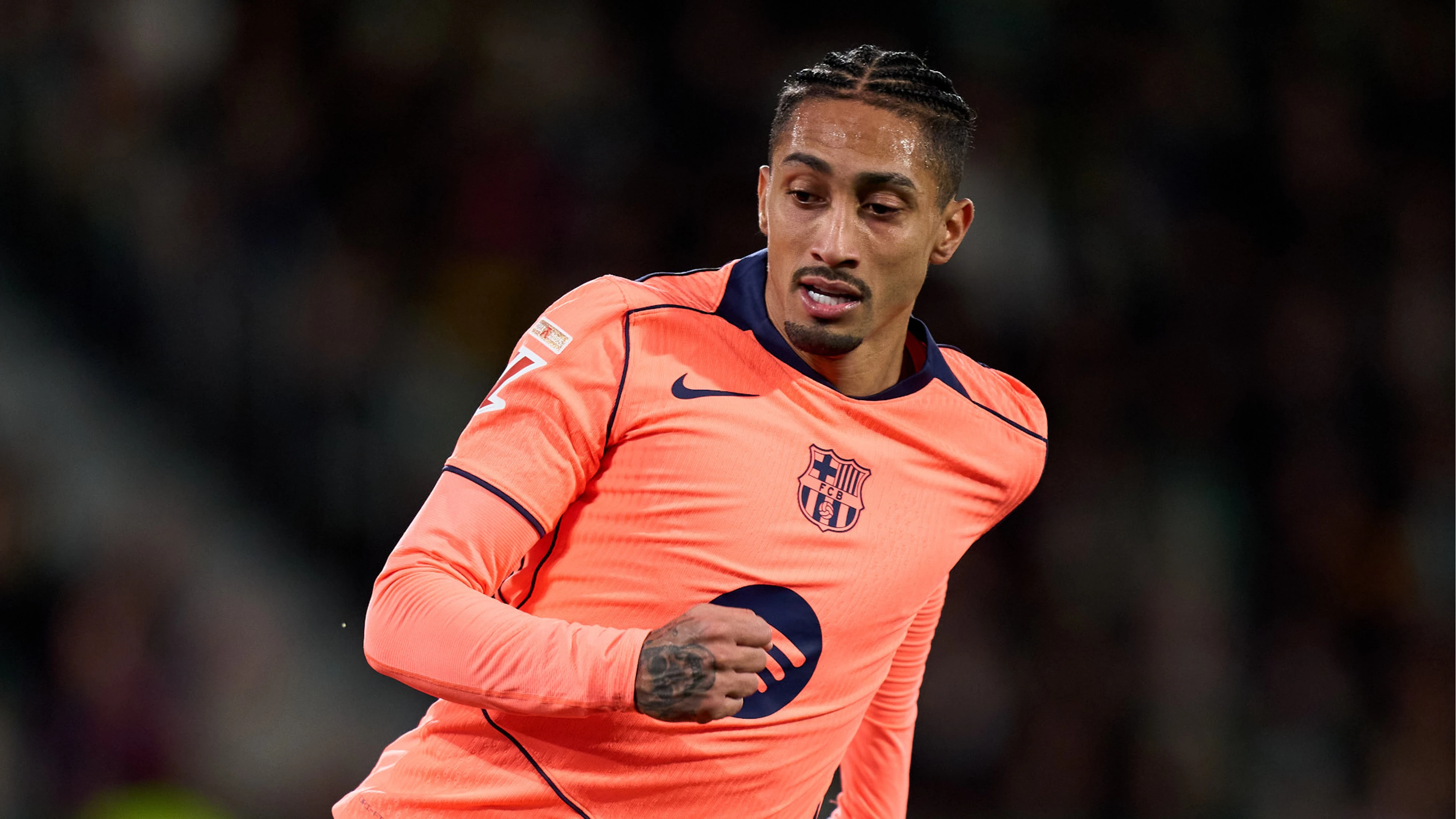 Barca coach Flick 'not happy' with Raphinha thigh strain