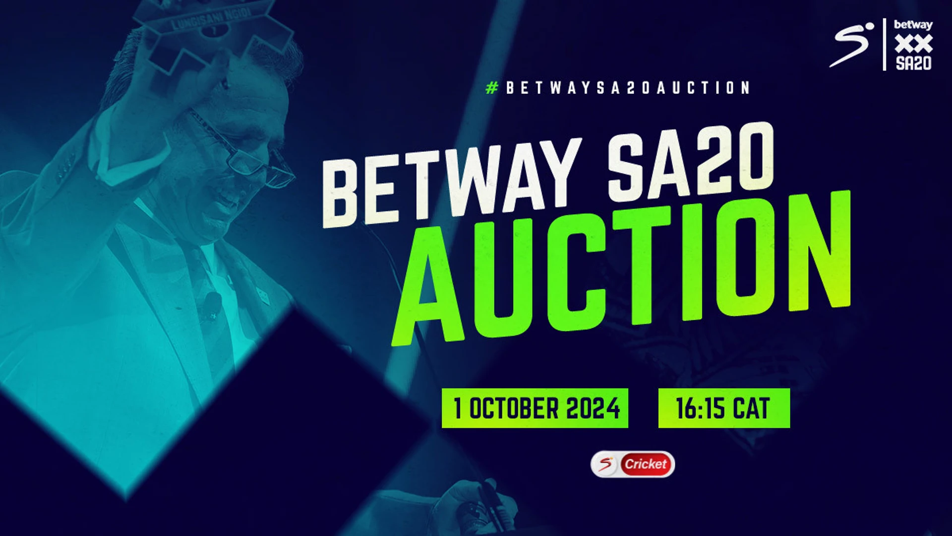 Cricket stars on display during 3rd Betway SA20 Auction on SuperSport