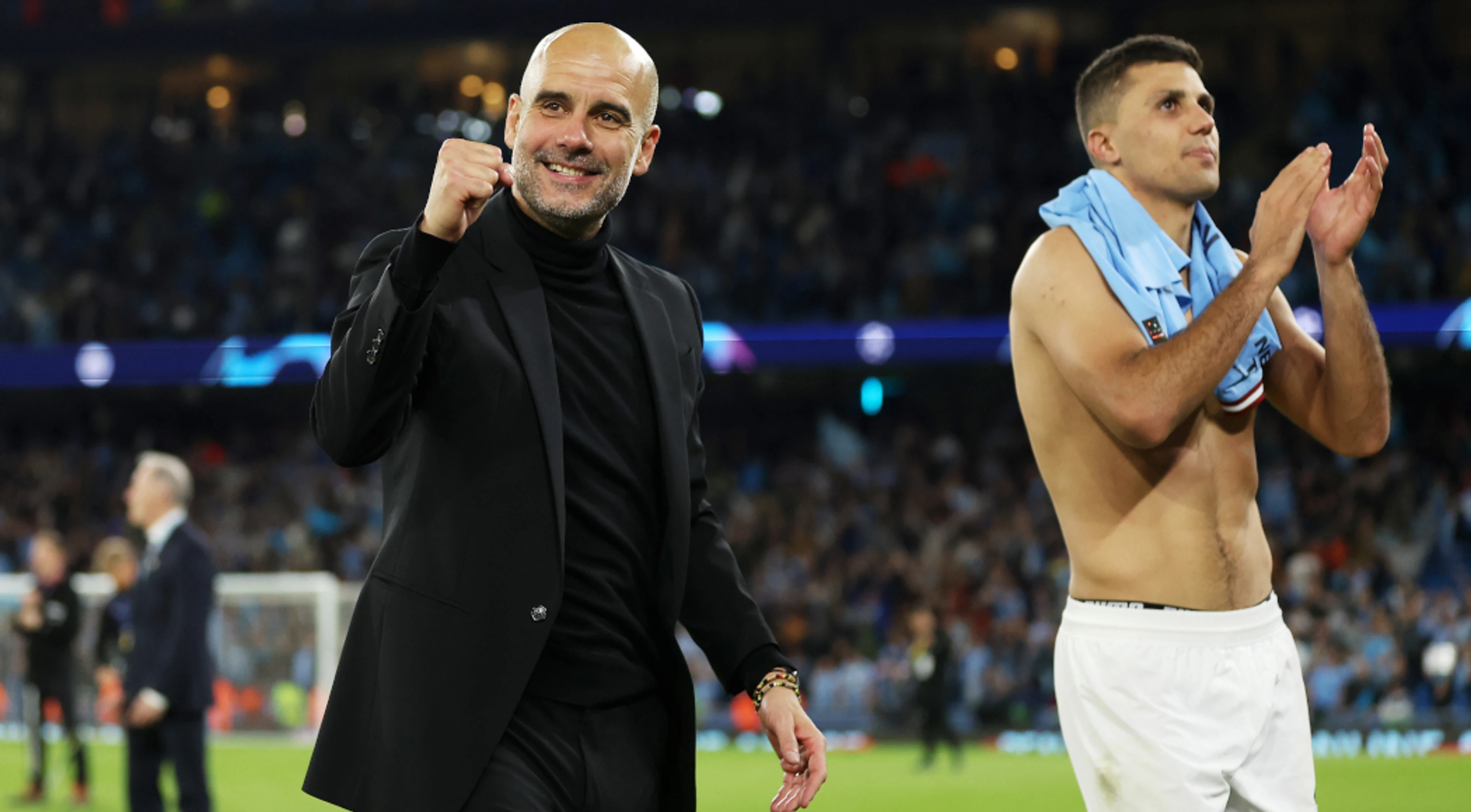 Clinching title like serving to win Wimbledon - Pep