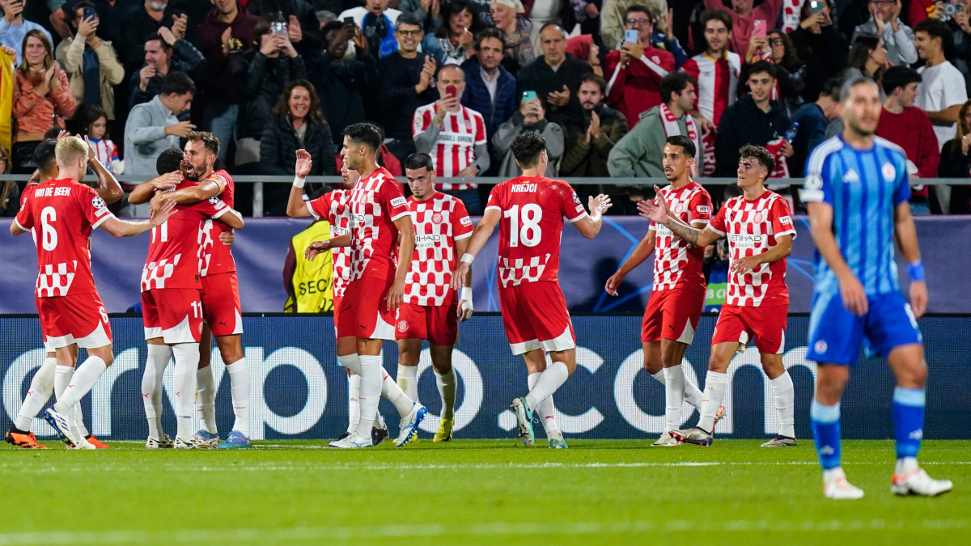 Girona beat Slovan Bratislava to grab first Champions League win