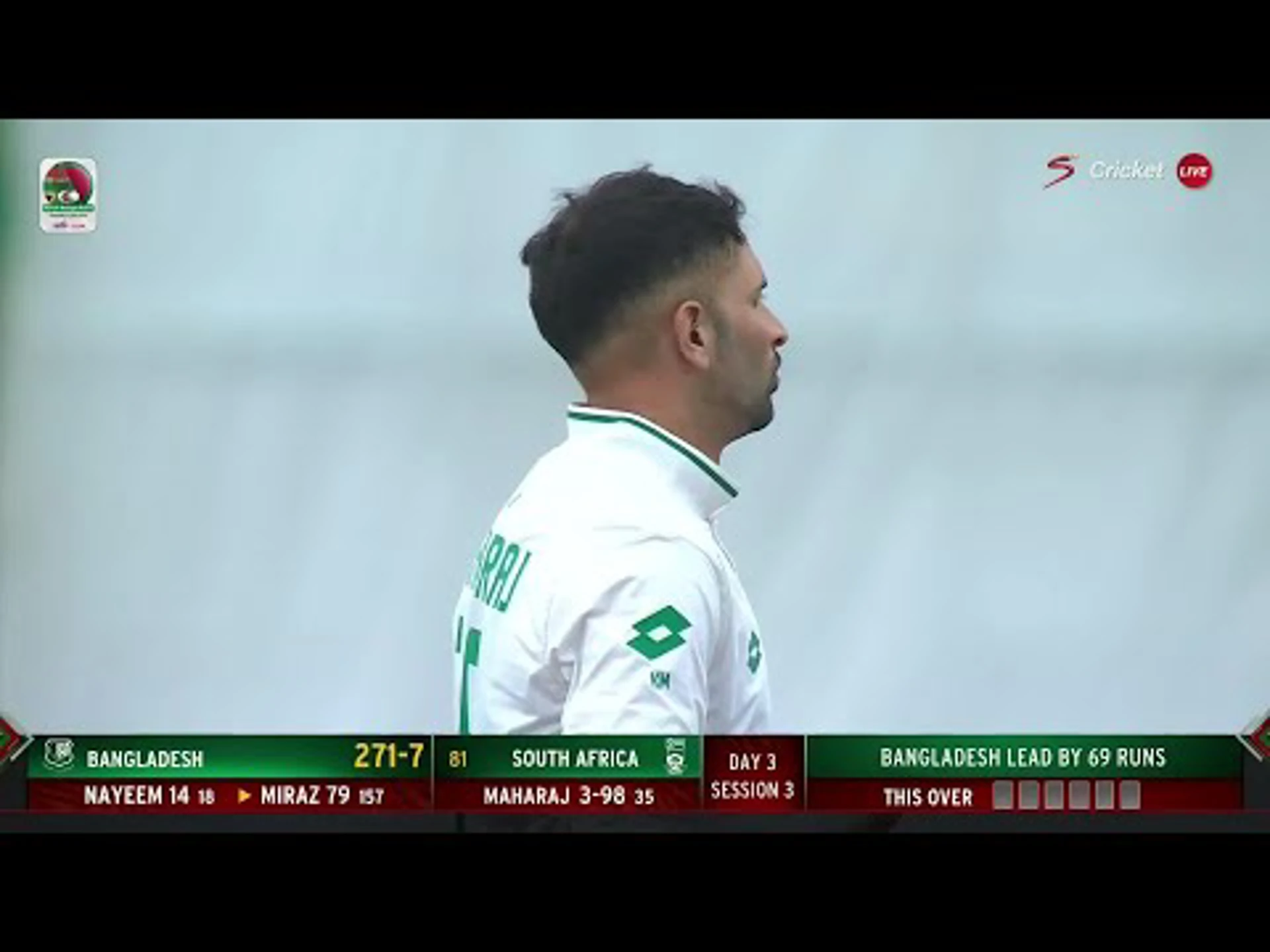 Bangladesh v South Africa | 1st Test | 3rd day | Mehidy Hasan 87