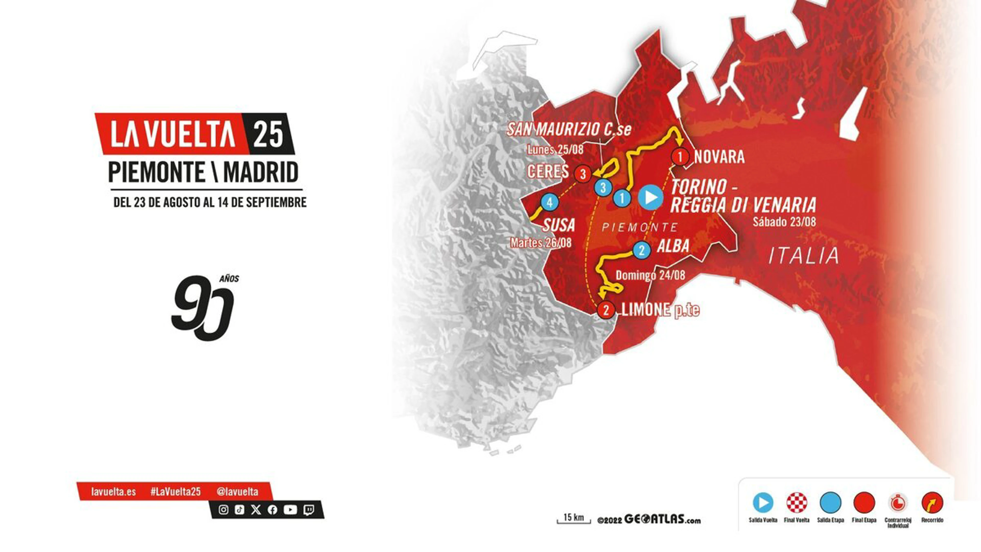 Turin start for 2025 Vuelta a Espana