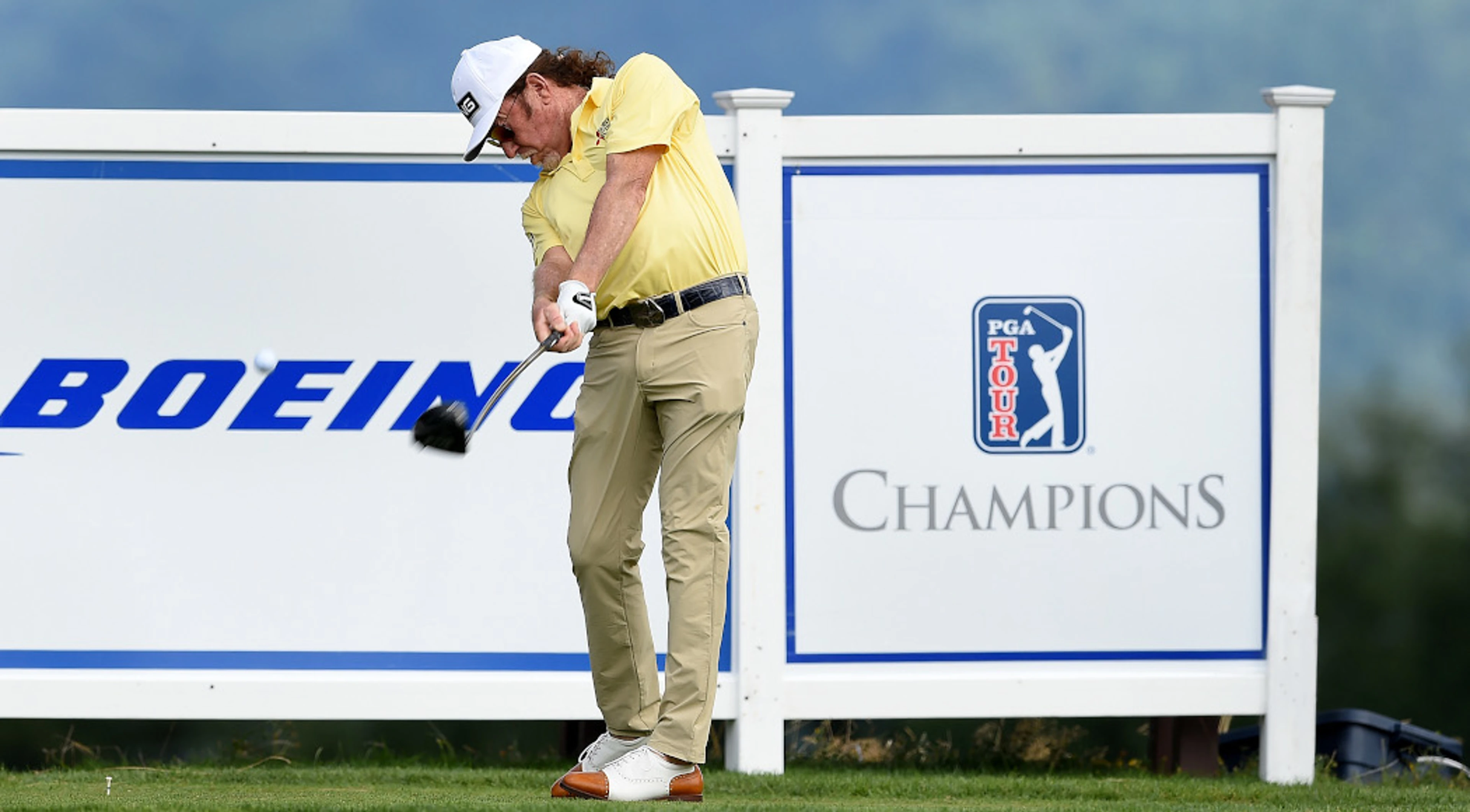Miguel Angel Jimenez, Billy Andrade share Boeing Classic lead