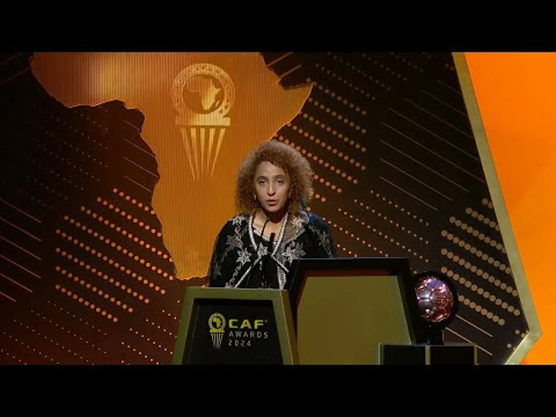 Sanaa Mssoudy acceptance speech | CAF Awards