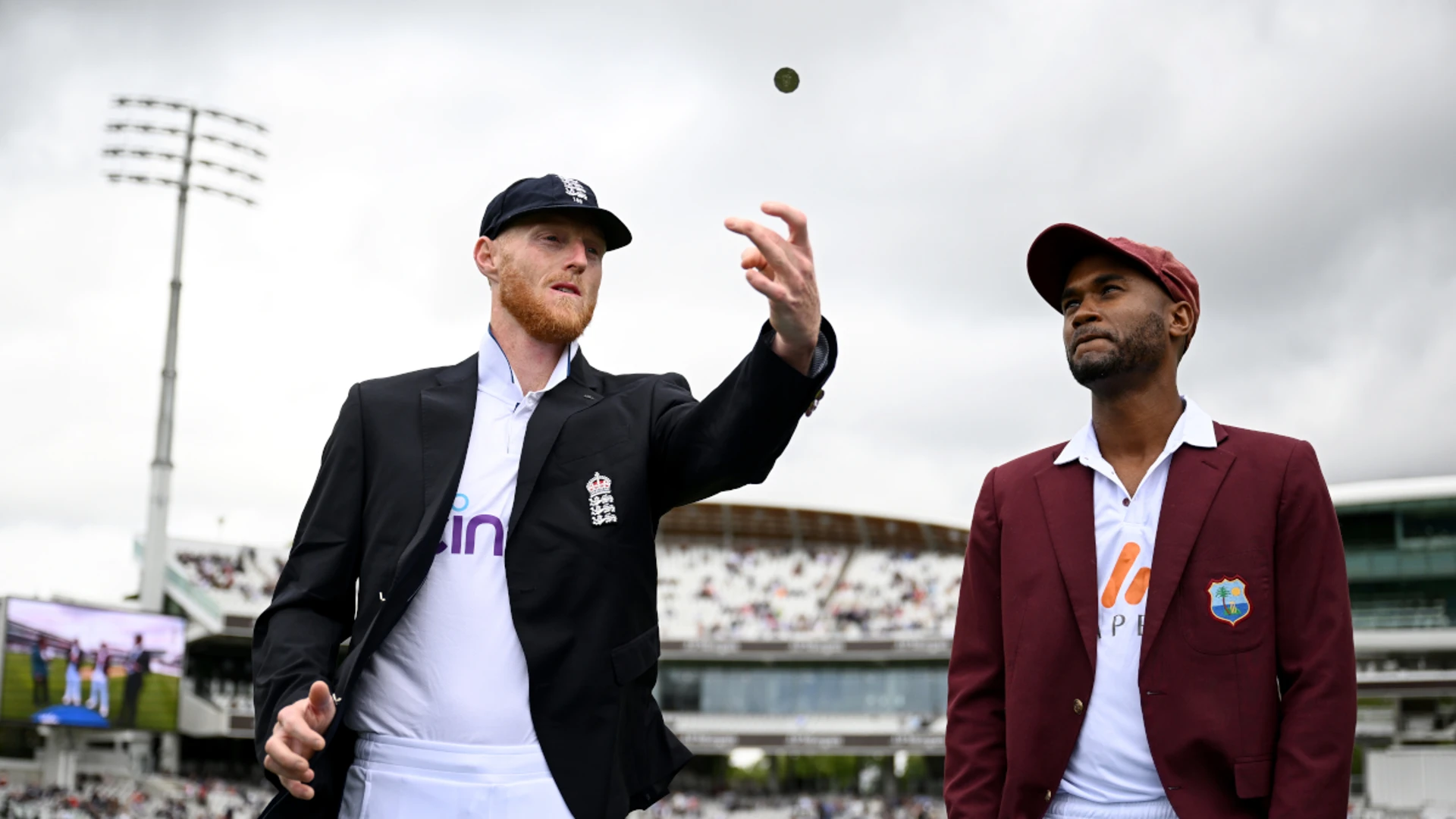 West Indies win toss and bowl first in second test v England