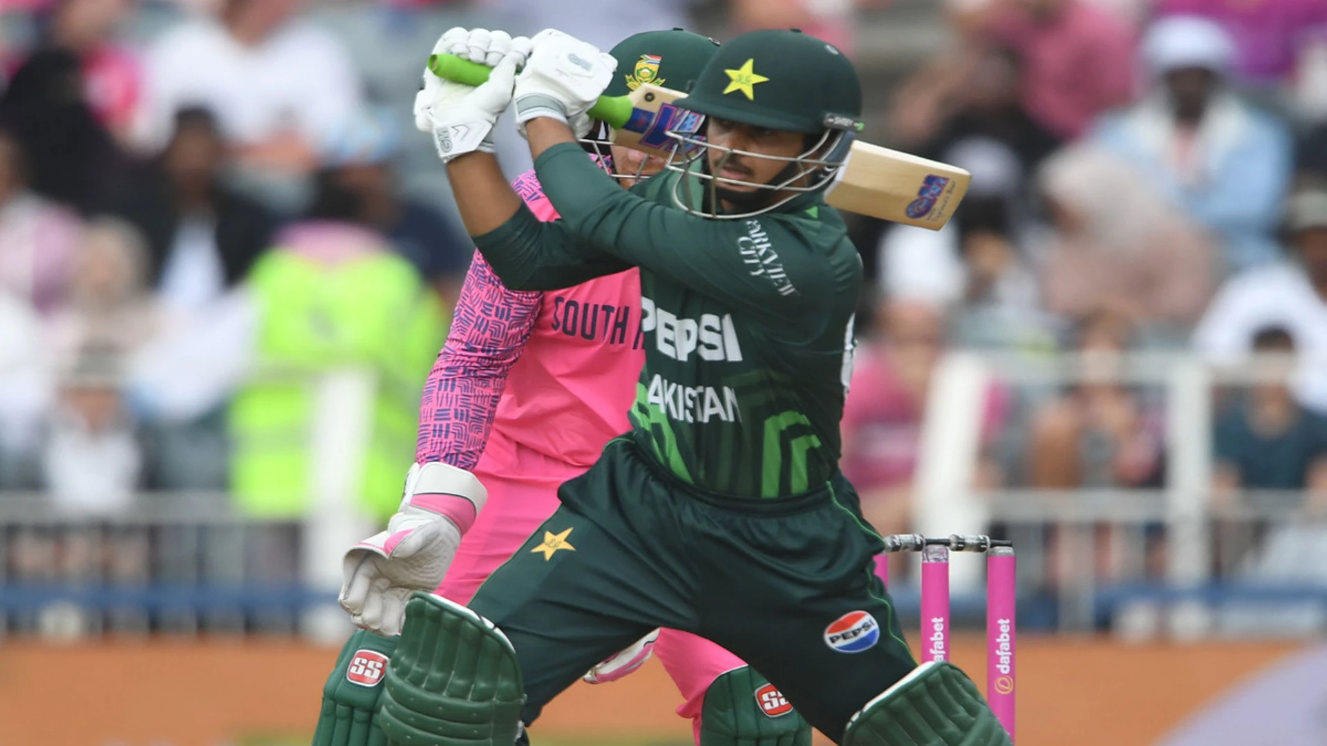 Saim Ayub’s scintillating ton takes Pakistan to 308 in Pink ODI