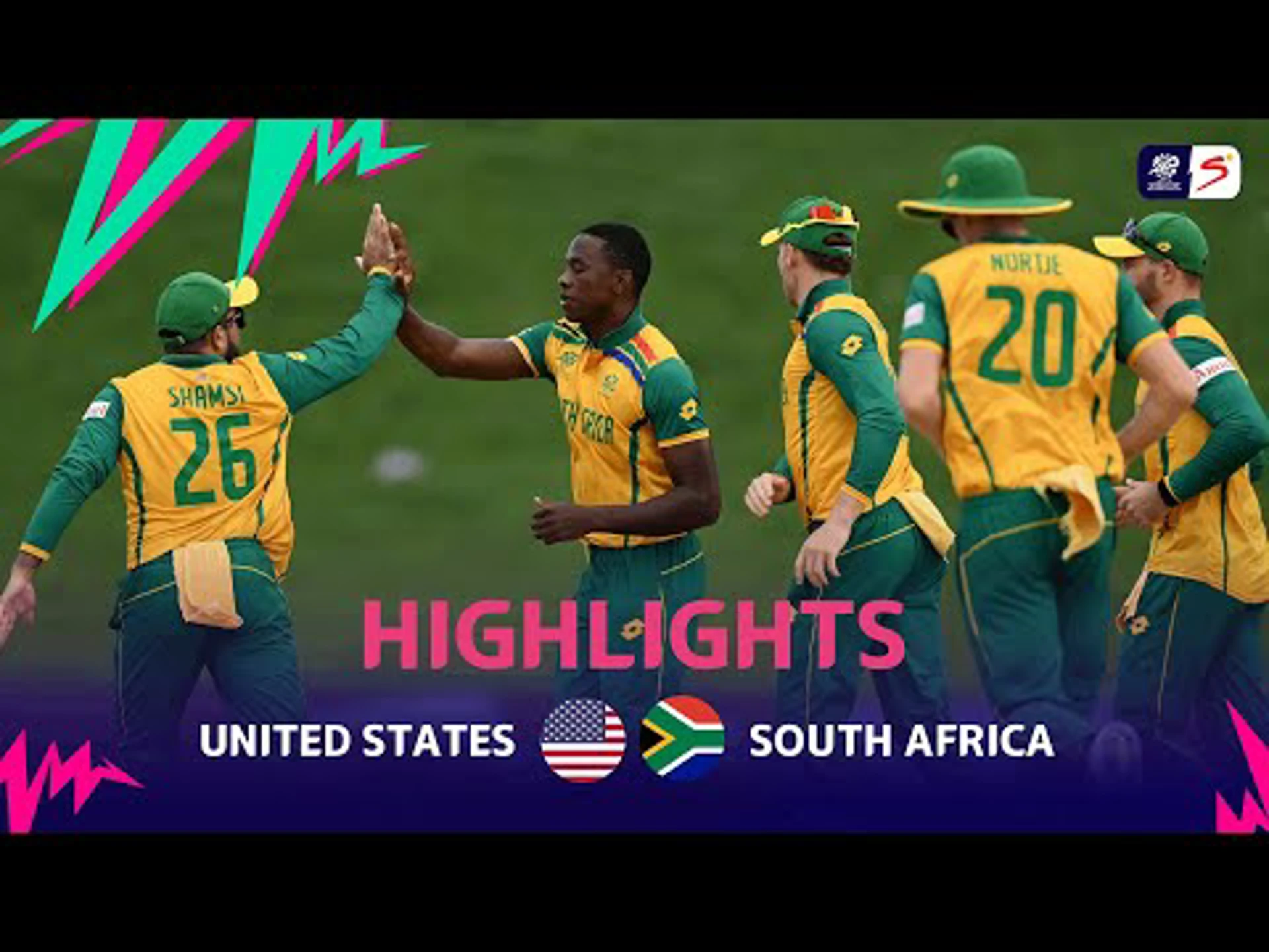 USA v South Africa | Match Highlights |  ICC T20 World Cup Group B