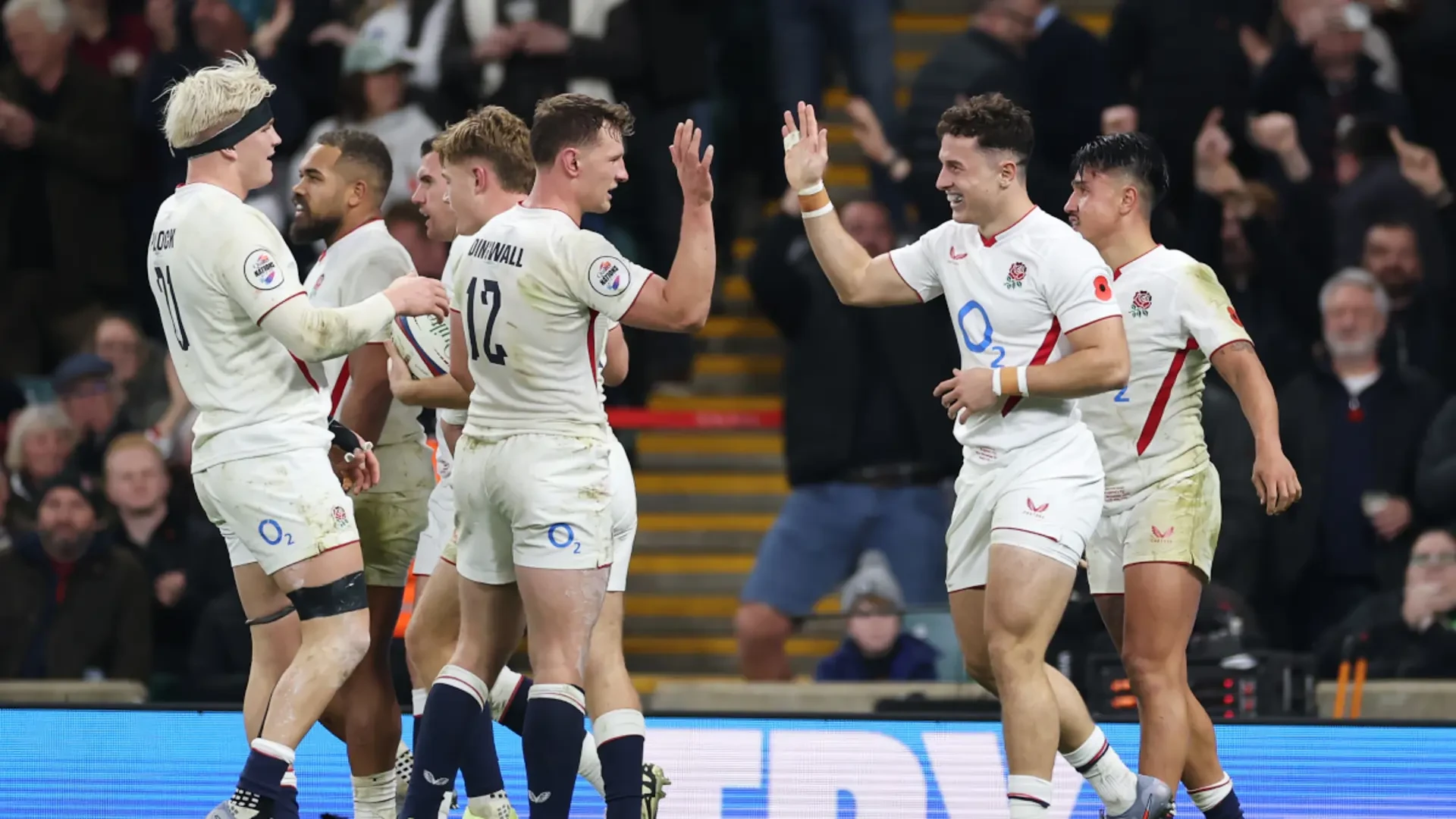PHYSICAL BATTLE: England finish strong again to beat Fiji