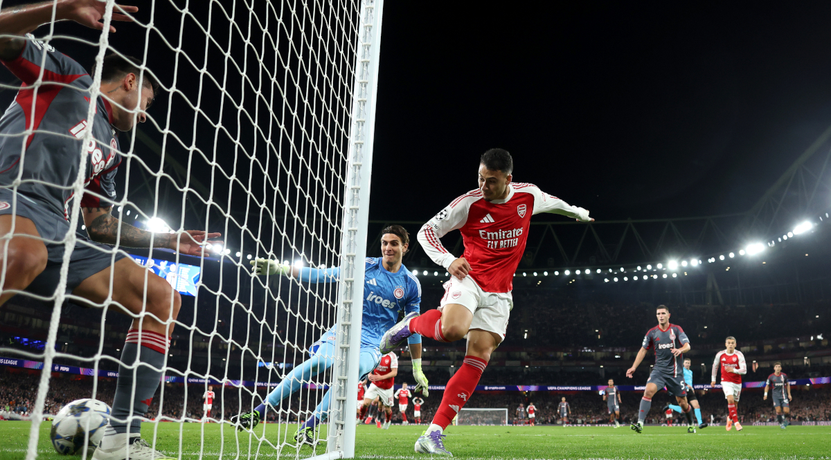 Martinelli extends Arsenal's perfect start in Champions League