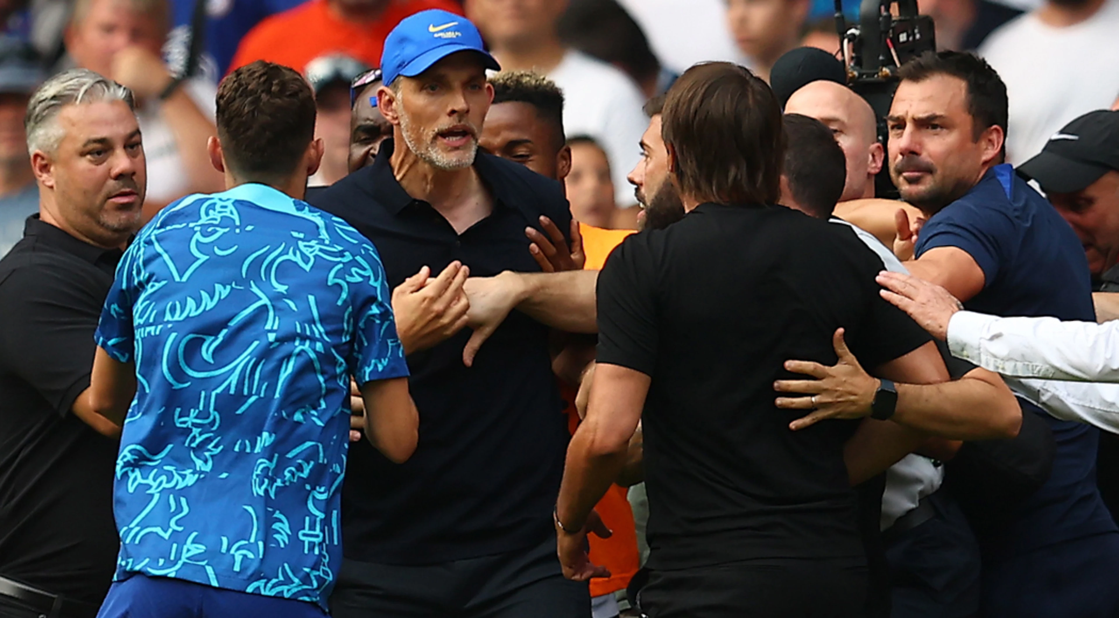 Tuchel banned for Leicester game after Conte fracas