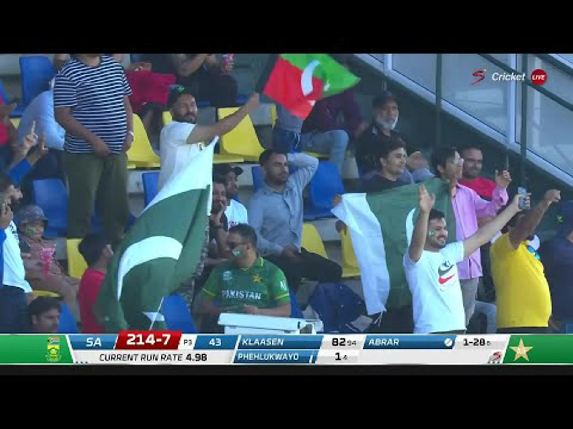 South Africa v Pakistan | 1st ODI | 1st innings | Abrar Ahmed 2