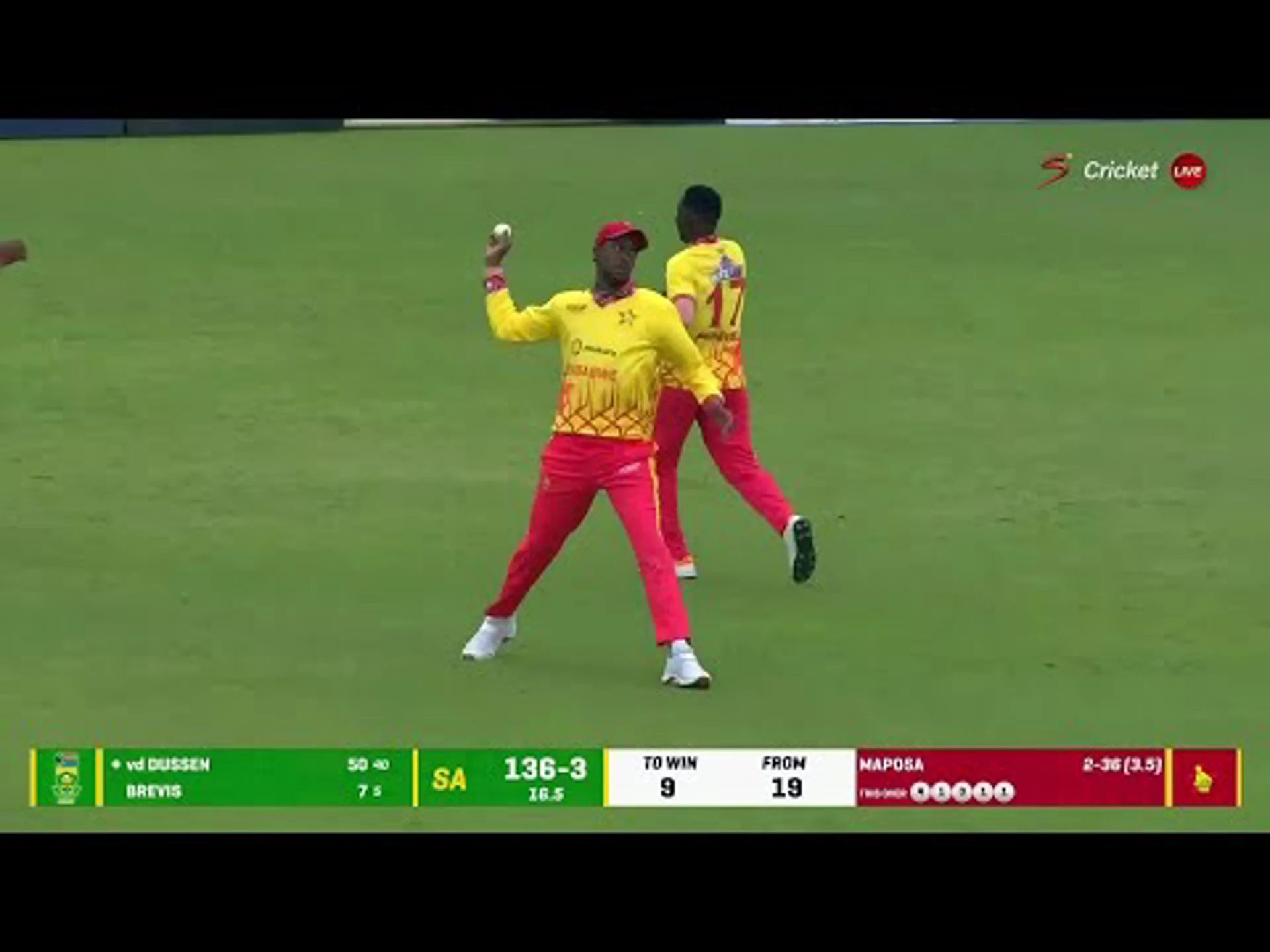 Zimbabwe v South Africa | 4th T20 | 2nd innings | Rassie Dussen 52