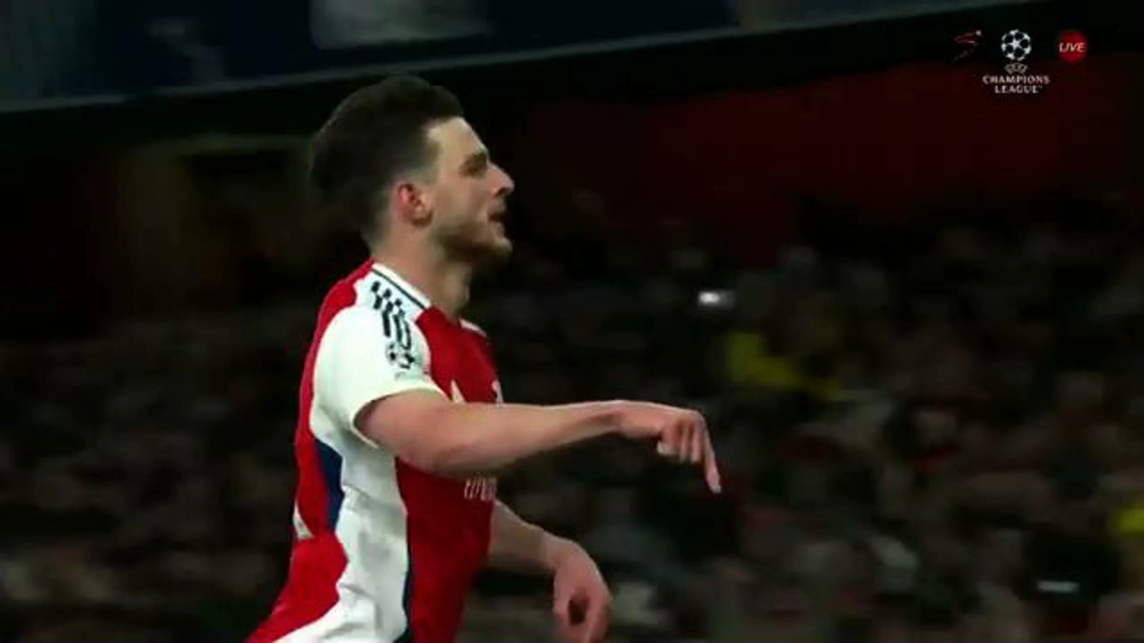 Declan Rice Goal | Arsenal v Real Madrid | UEFA Champions League Quarter Finals