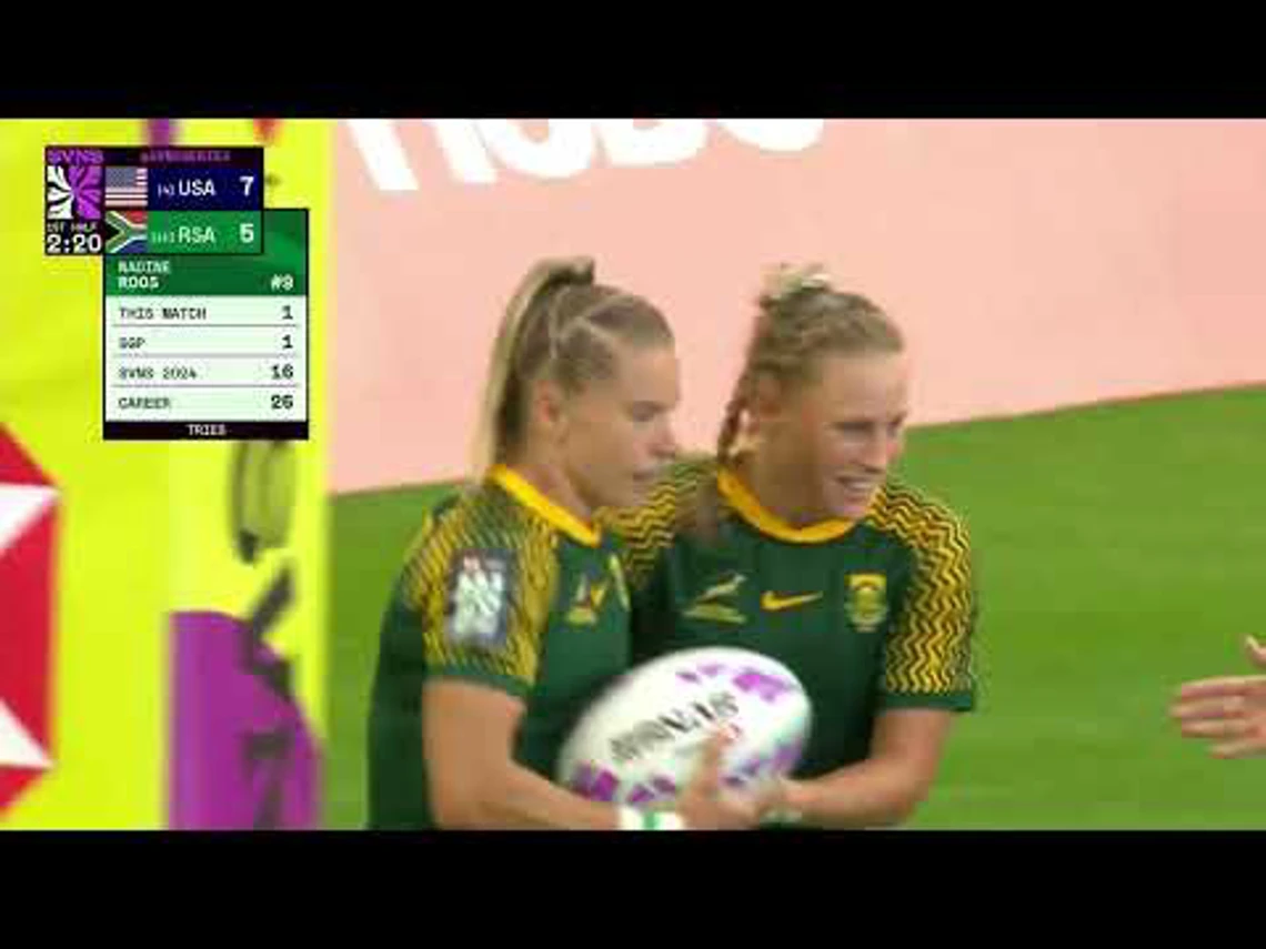 South Africa v Argentina | Match Highlights | World Rugby HSBC Women's Sevens Series Madrid