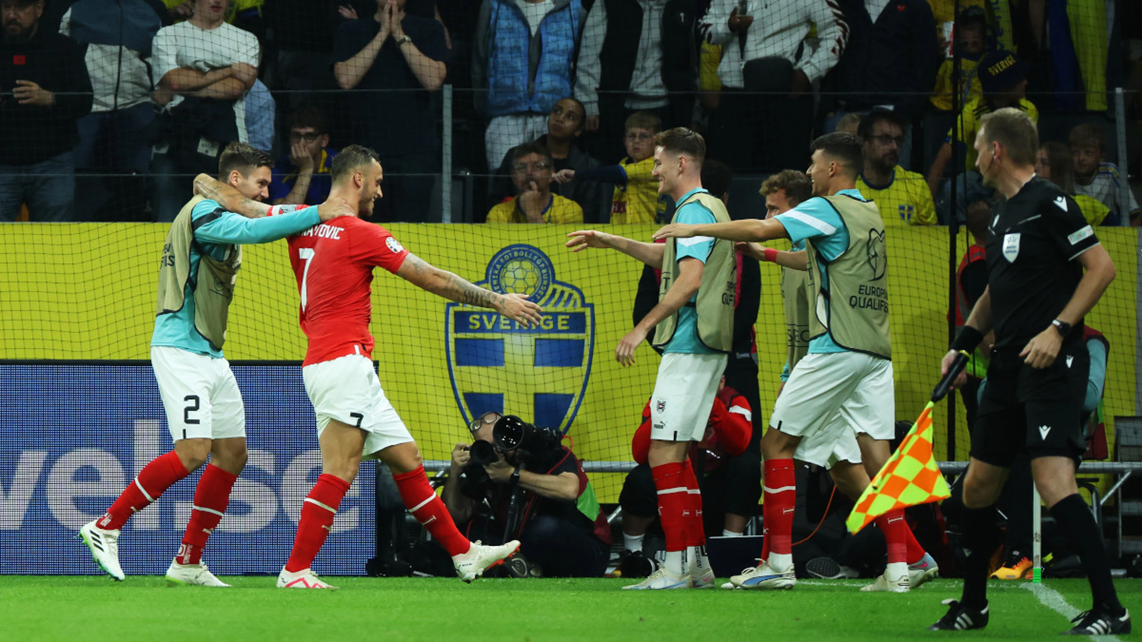 Arnautovic double helps Austria to win away to sorry Sweden