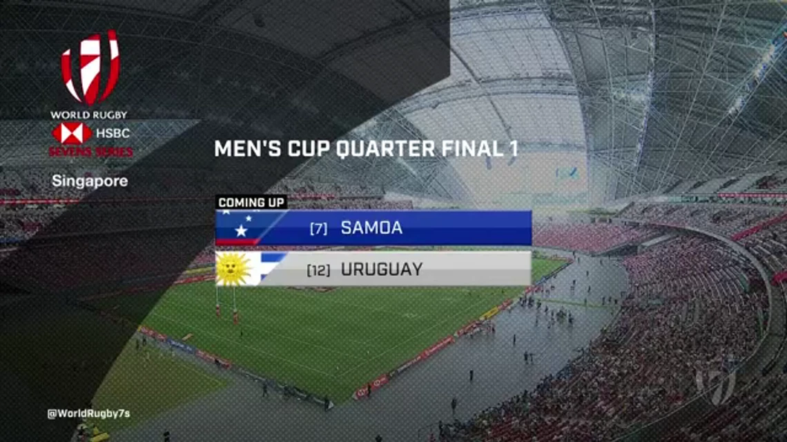World Rugby HSBC Sevens Series Singapore | Quarter-final | Samoa v Uruguay | Highlights