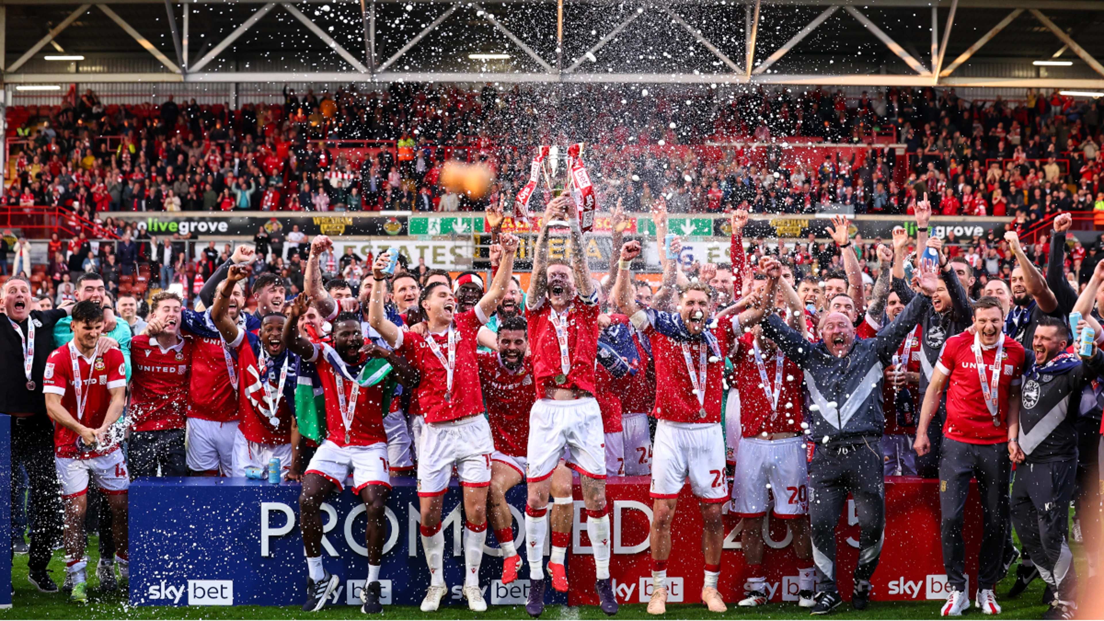 Wrexham's story-book rise continues with record third straight promotion