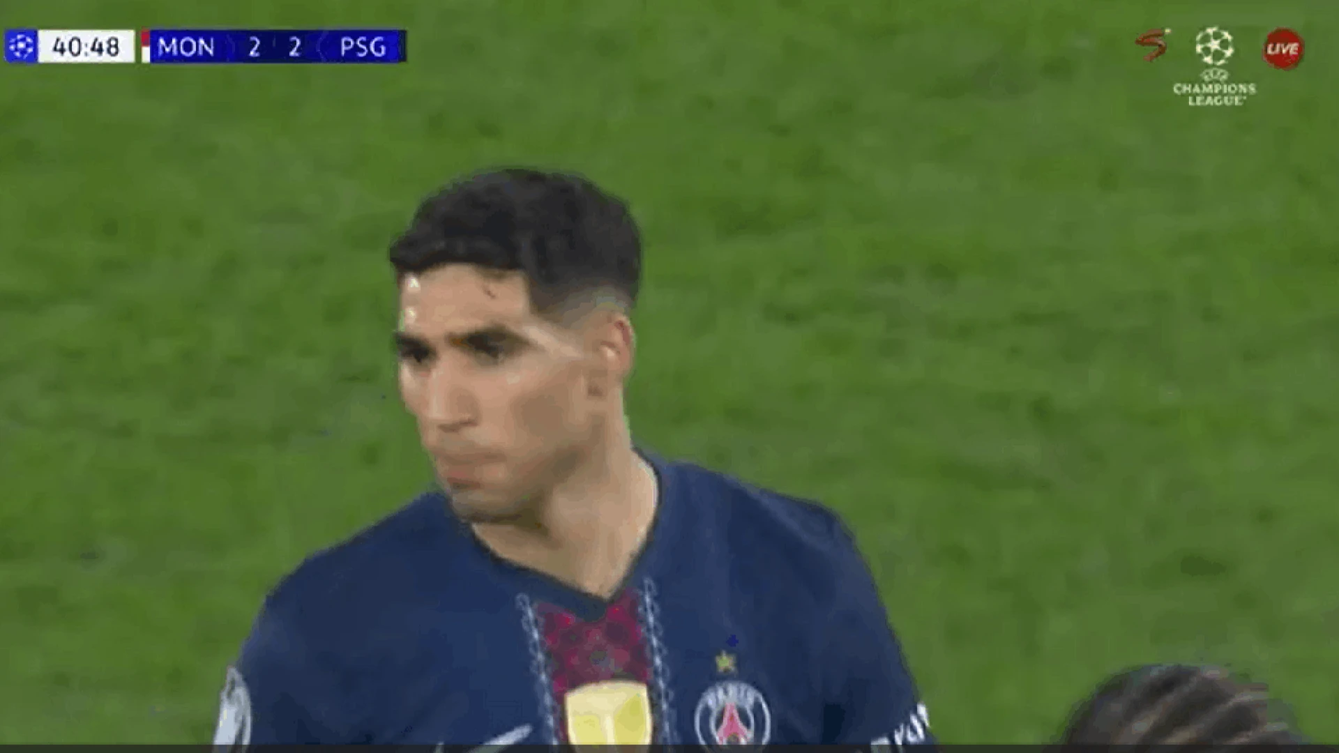 Achraf Hakimi Goal | PSG v Monaco | UEFA Champions League