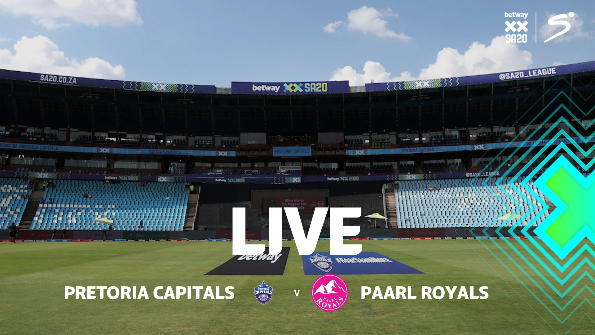LIVE: SA20 - Pretoria Capitals v Paarl Royals