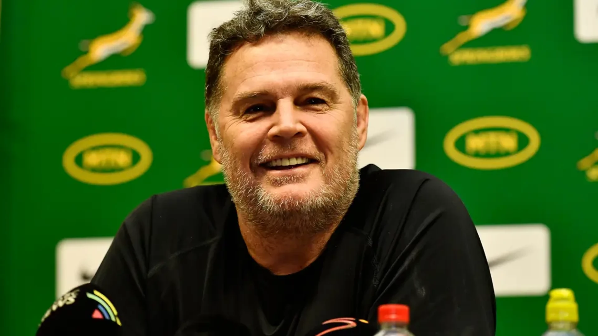 ALL FINE NOW: Rassie and Gatland buried hatchet