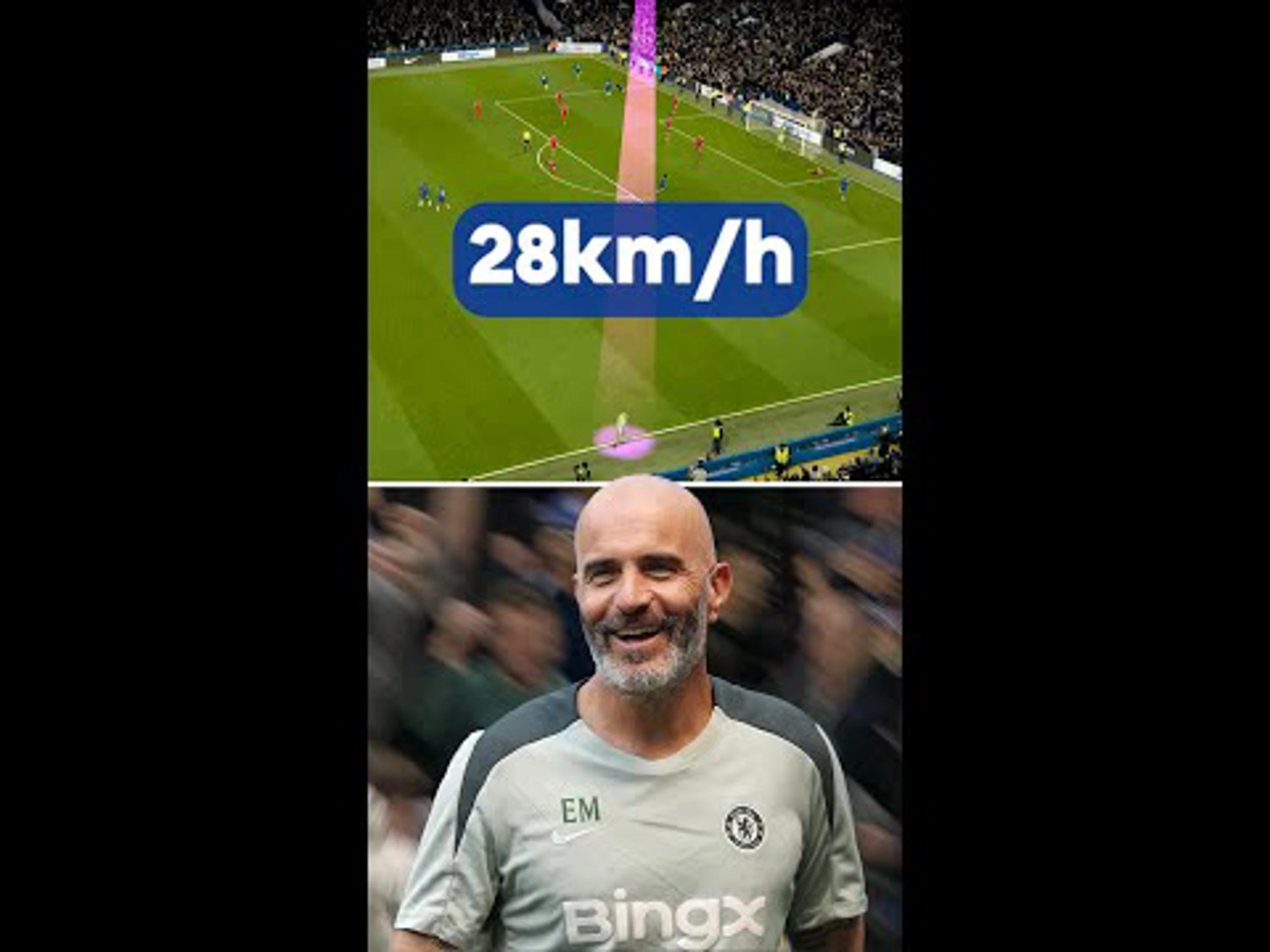 Enzo clocked a high speed celebrating Chelsea's winner!