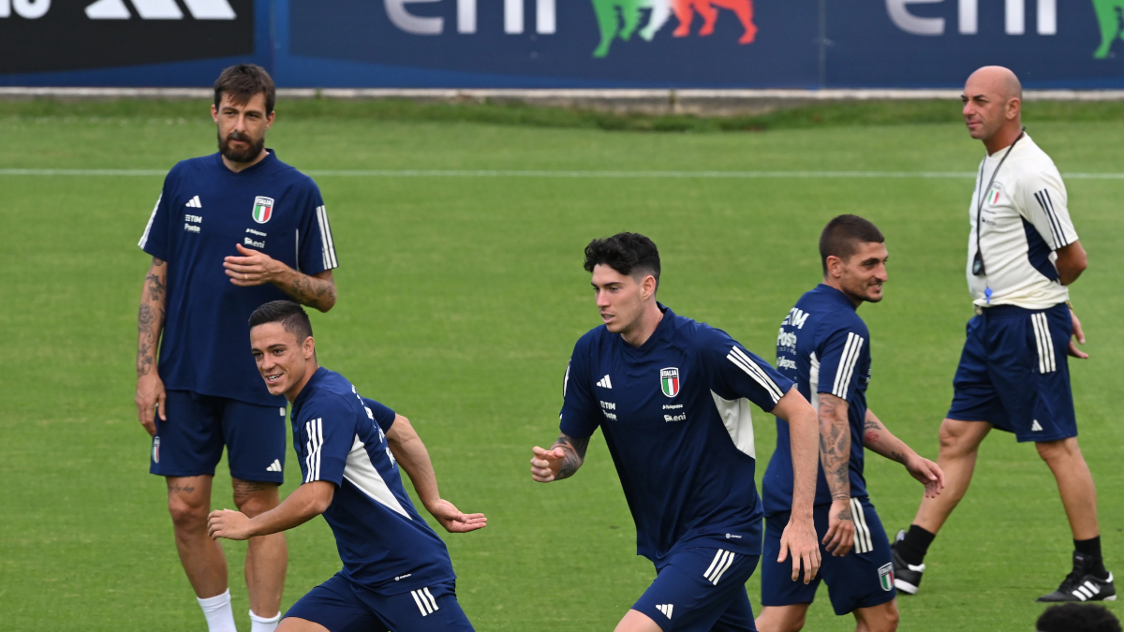 Inter players arrive for Nations League duty with Italy