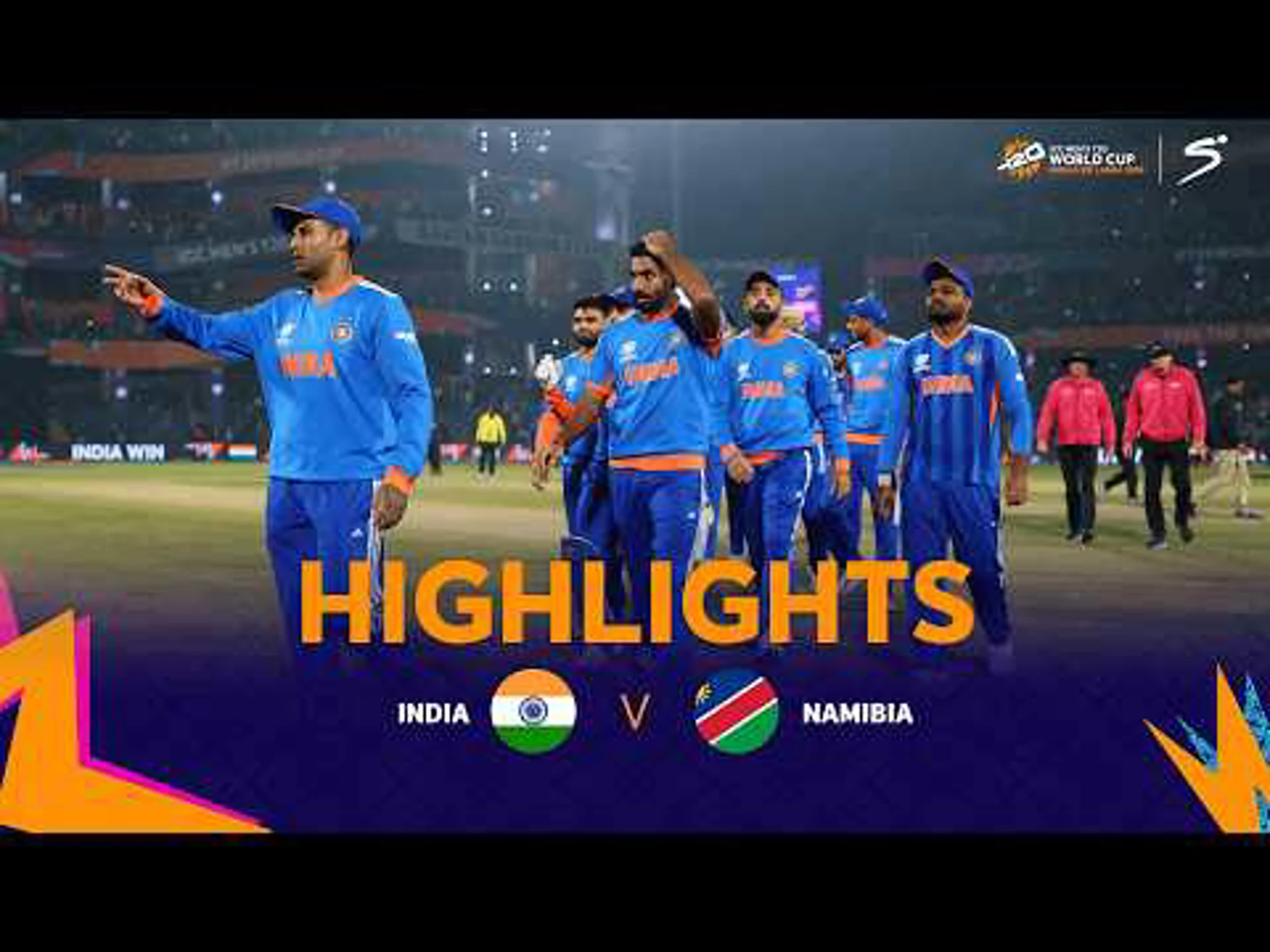 India v Namibia | Match Highlights | ICC T20 World Cup Group A