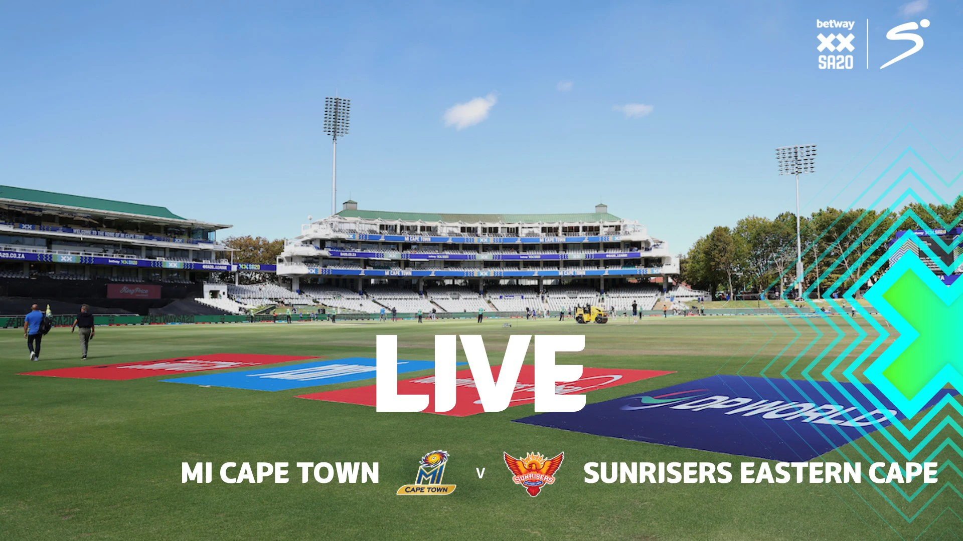 LIVE: SA20 - MI Cape Town v Sunrisers E Cape